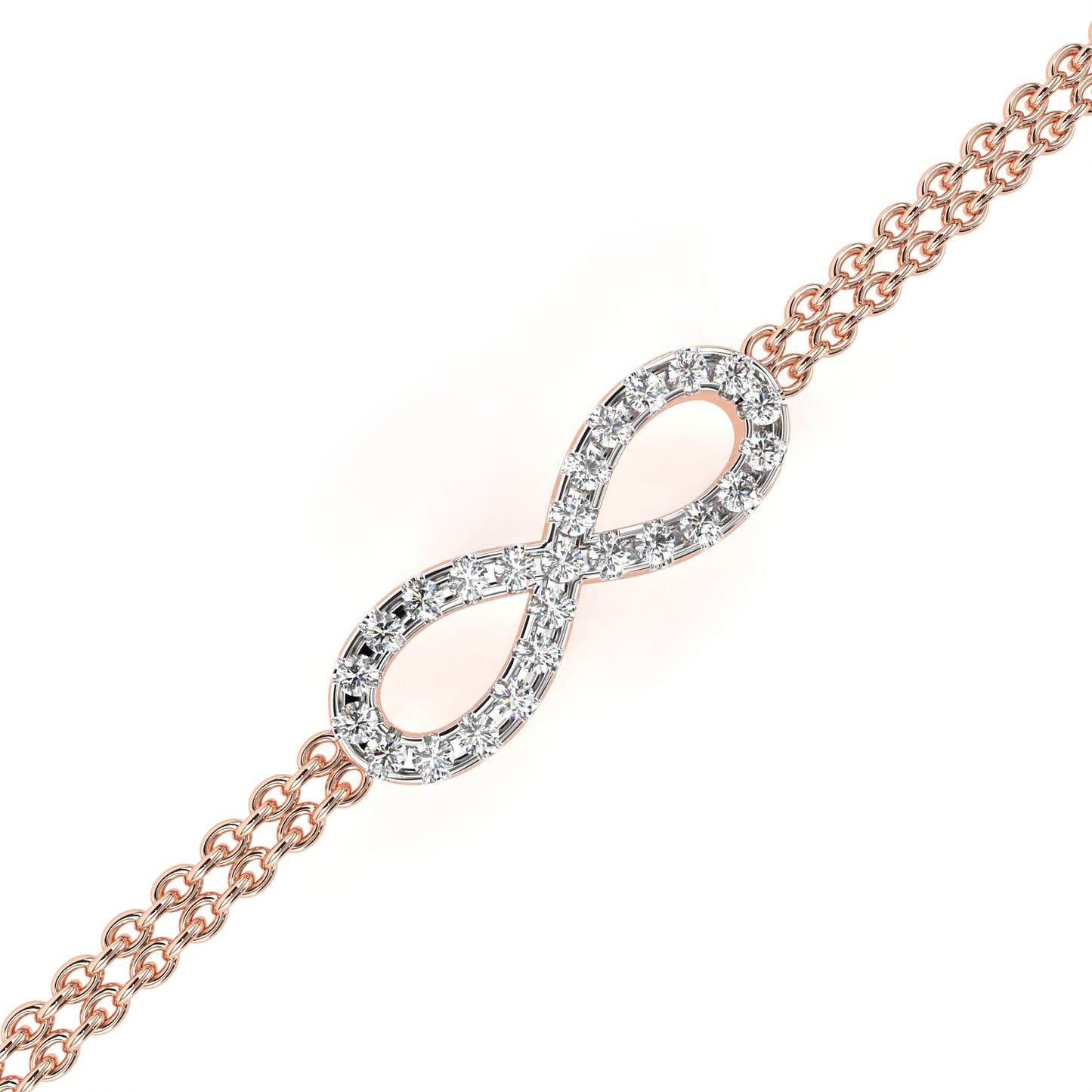 infinity spark lab grown diamond bracelet