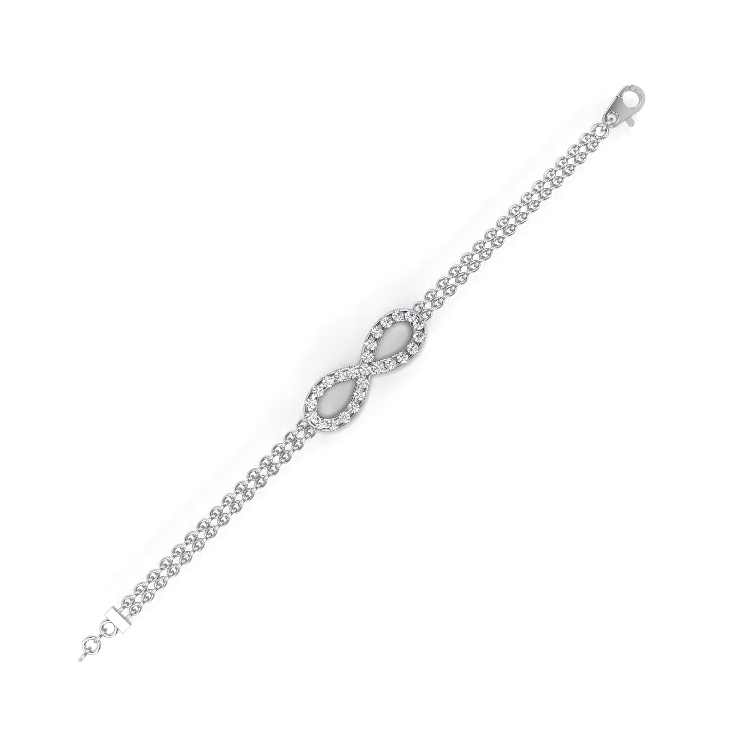 infinity spark lab grown diamond bracelet