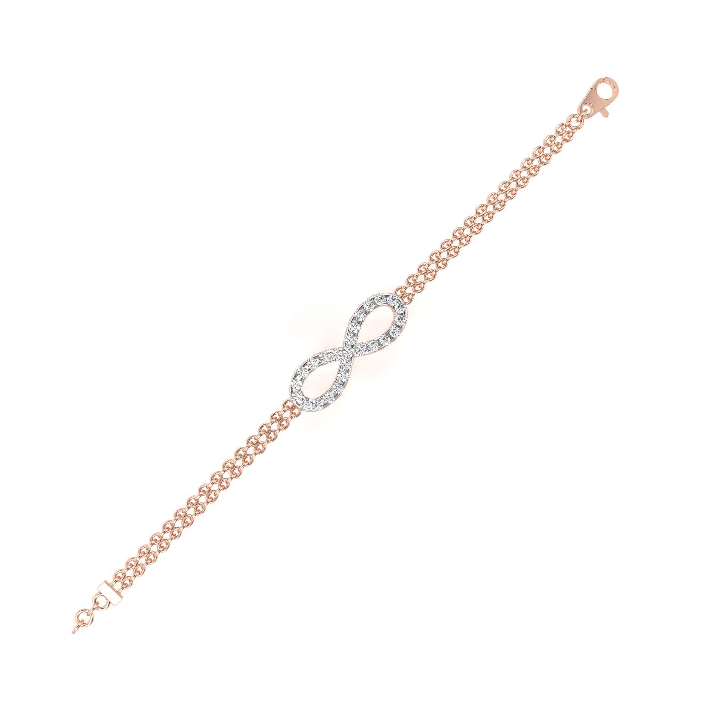infinity spark lab grown diamond bracelet