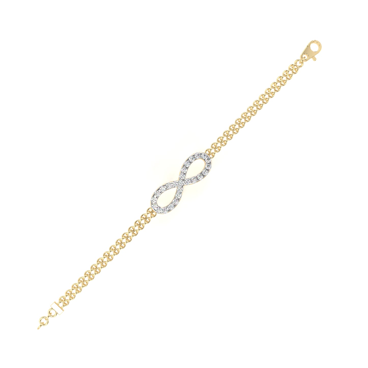 infinity spark lab grown diamond bracelet