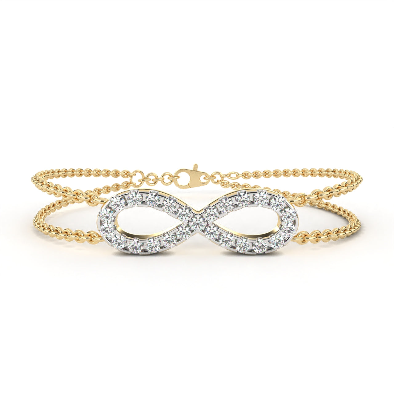infinity spark lab grown diamond bracelet