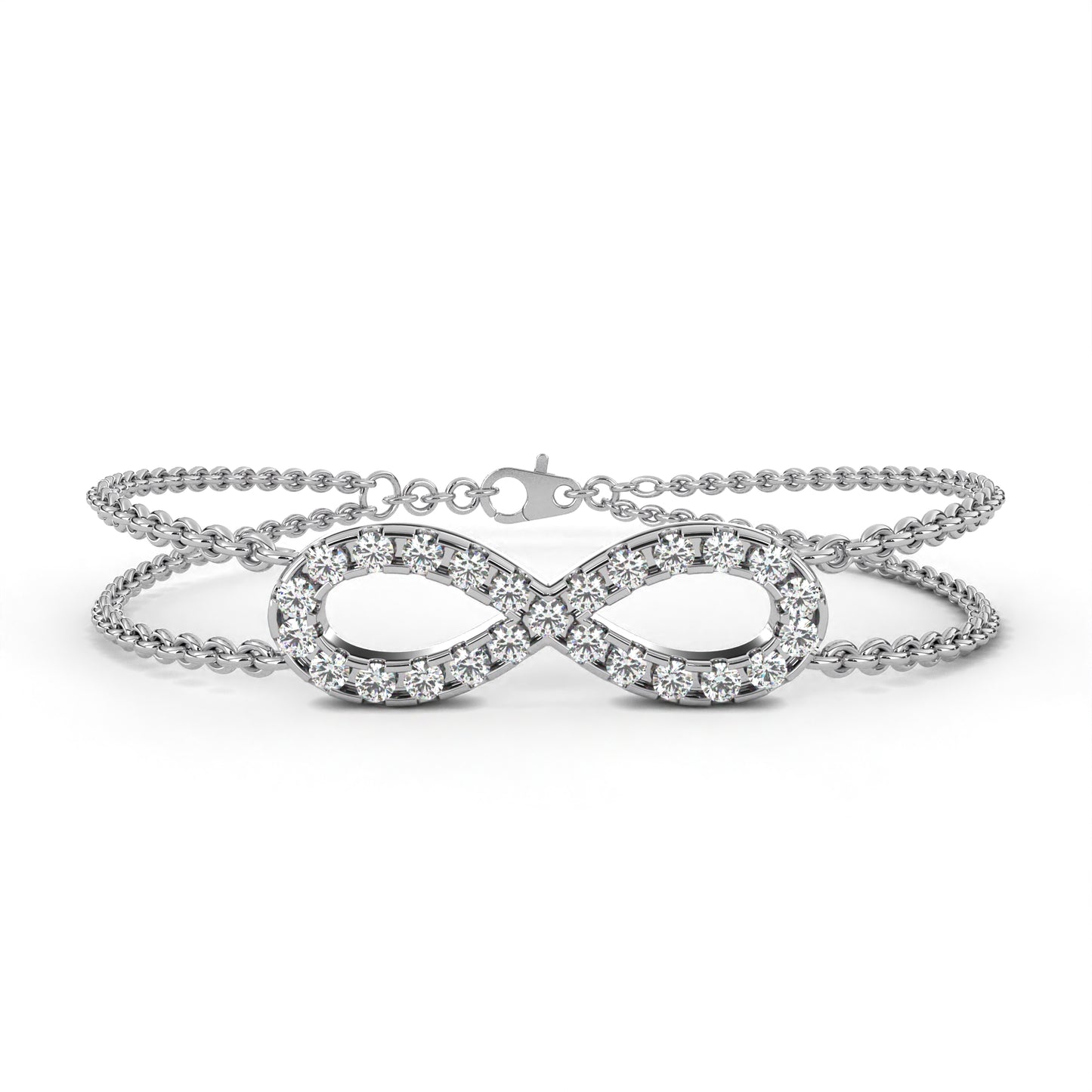 infinity spark lab grown diamond bracelet