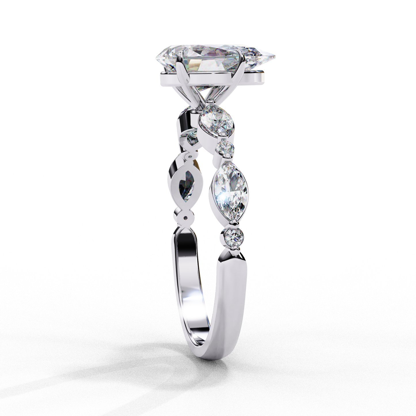 elara pear dewdrop ring
