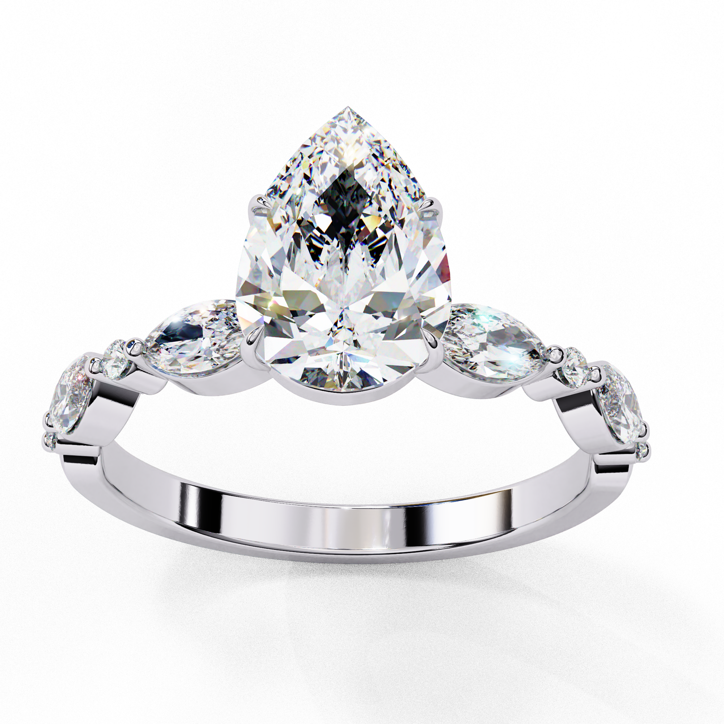 elara pear dewdrop ring