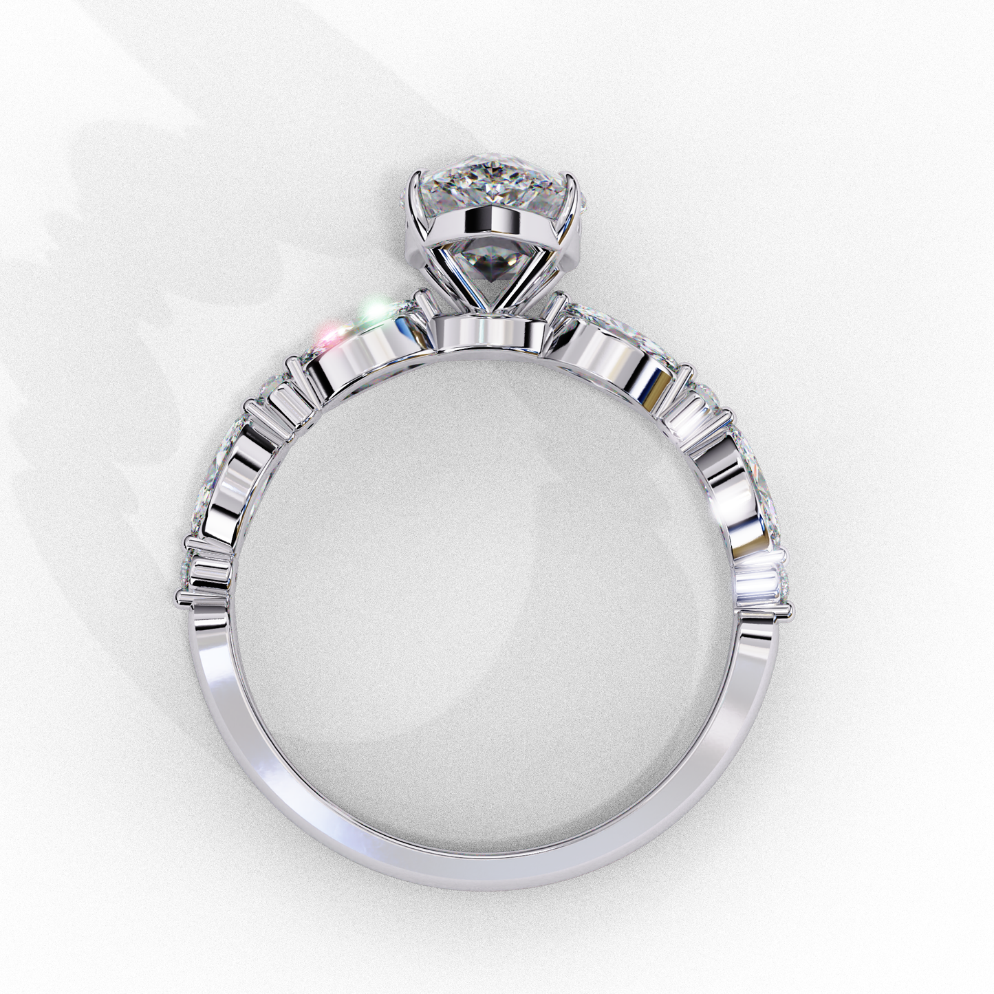 elara pear dewdrop ring