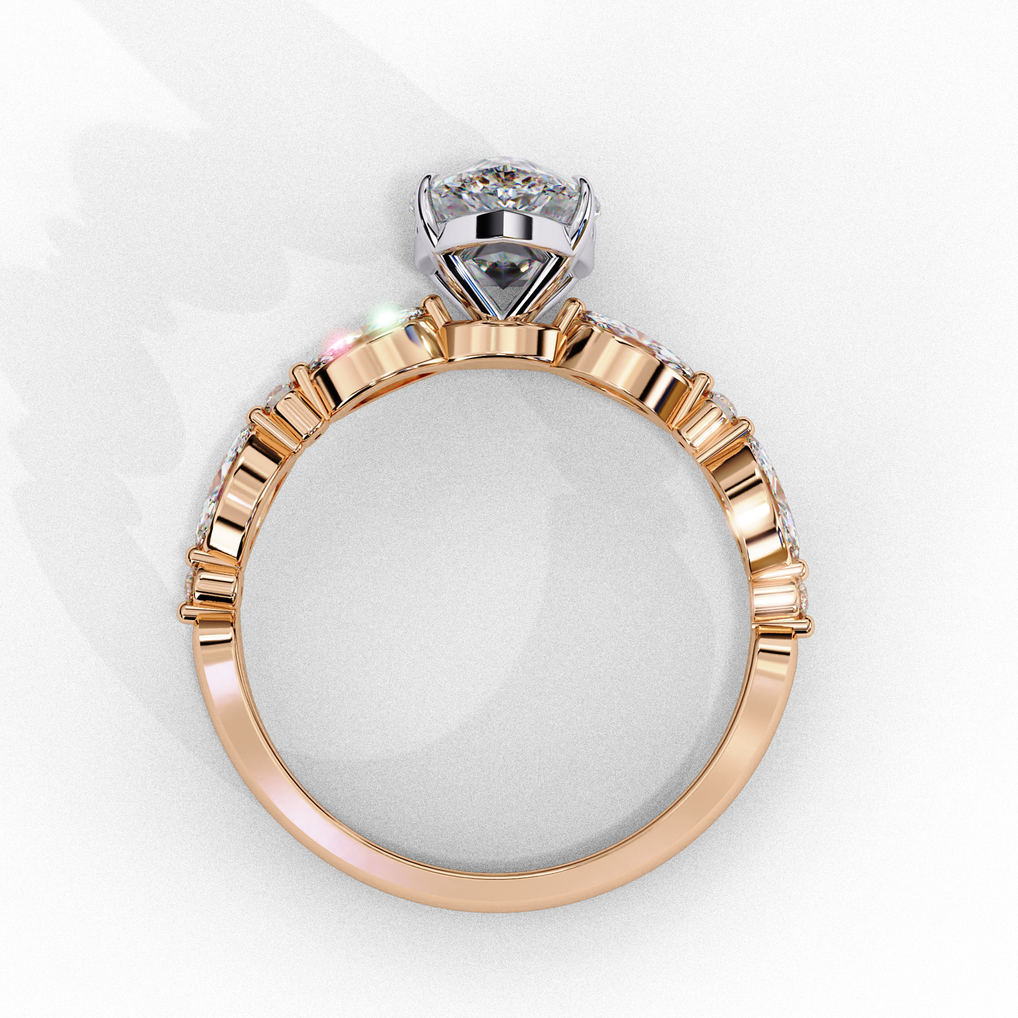 elara pear dewdrop ring
