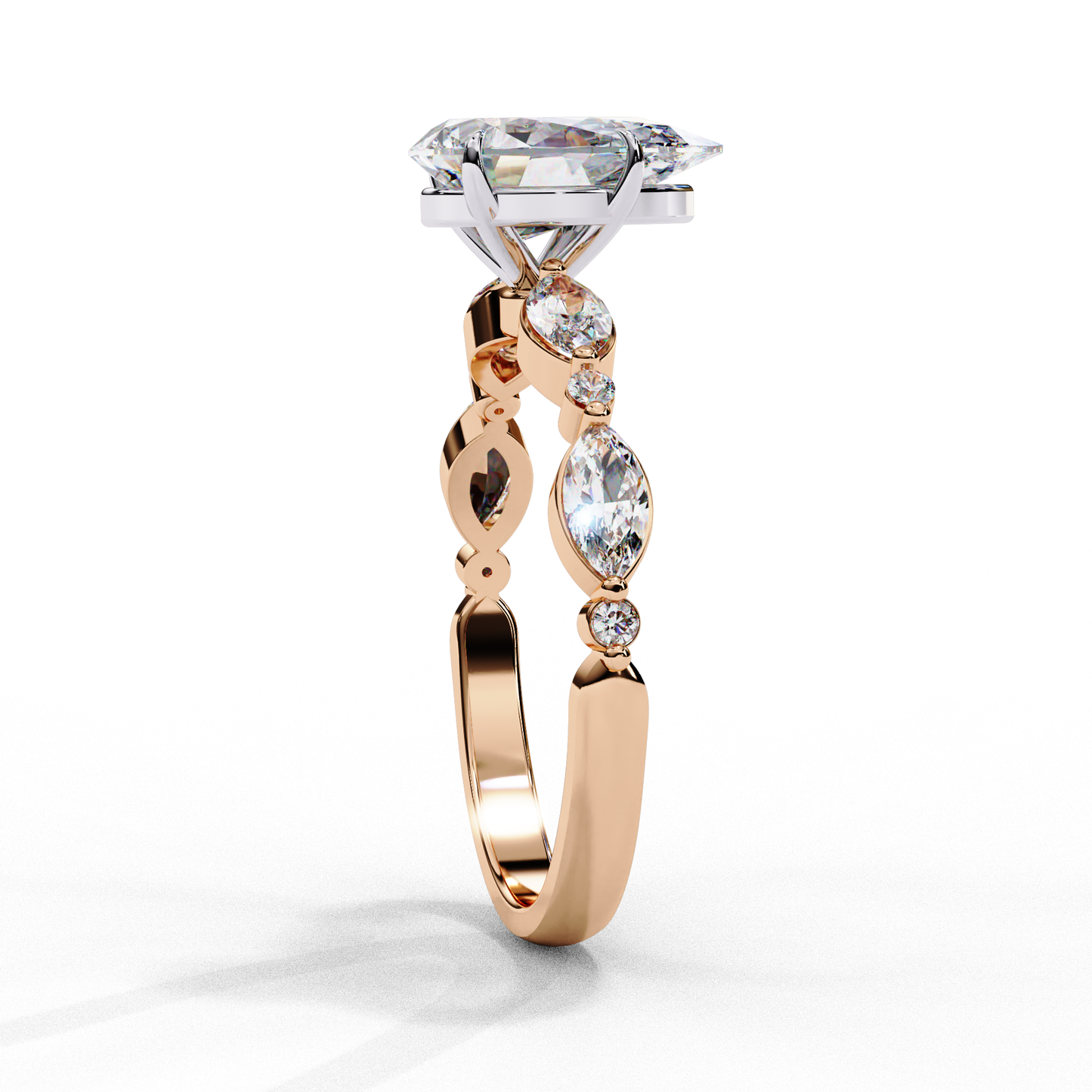 elara pear dewdrop ring
