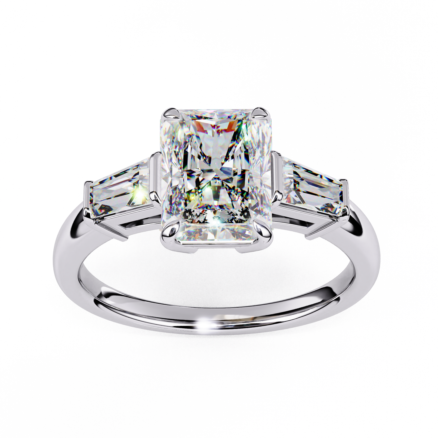 radiant éclat lab grown diamond ring