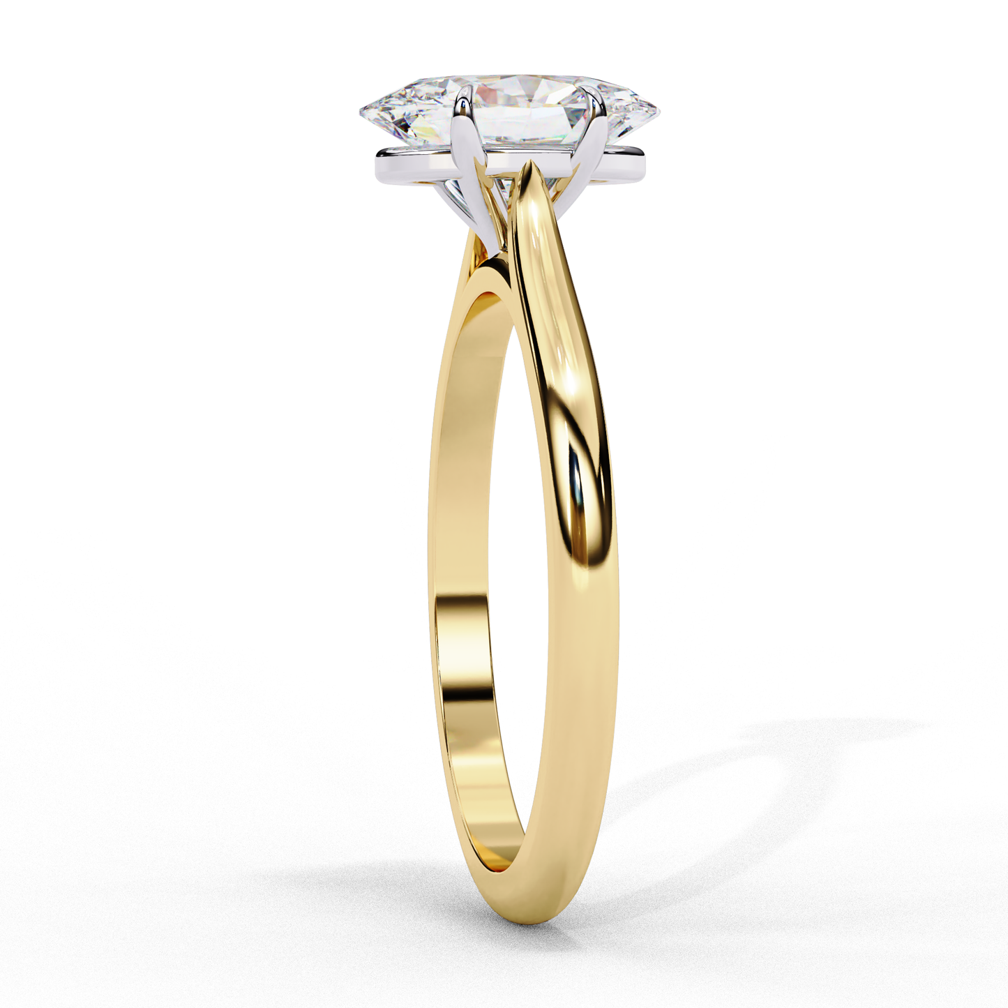 oval shape lab grown diamond solitaire ring