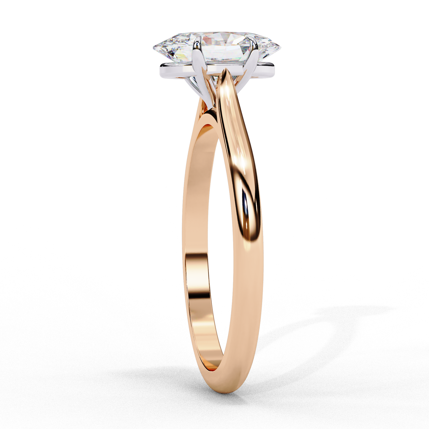 oval shape lab grown diamond solitaire ring