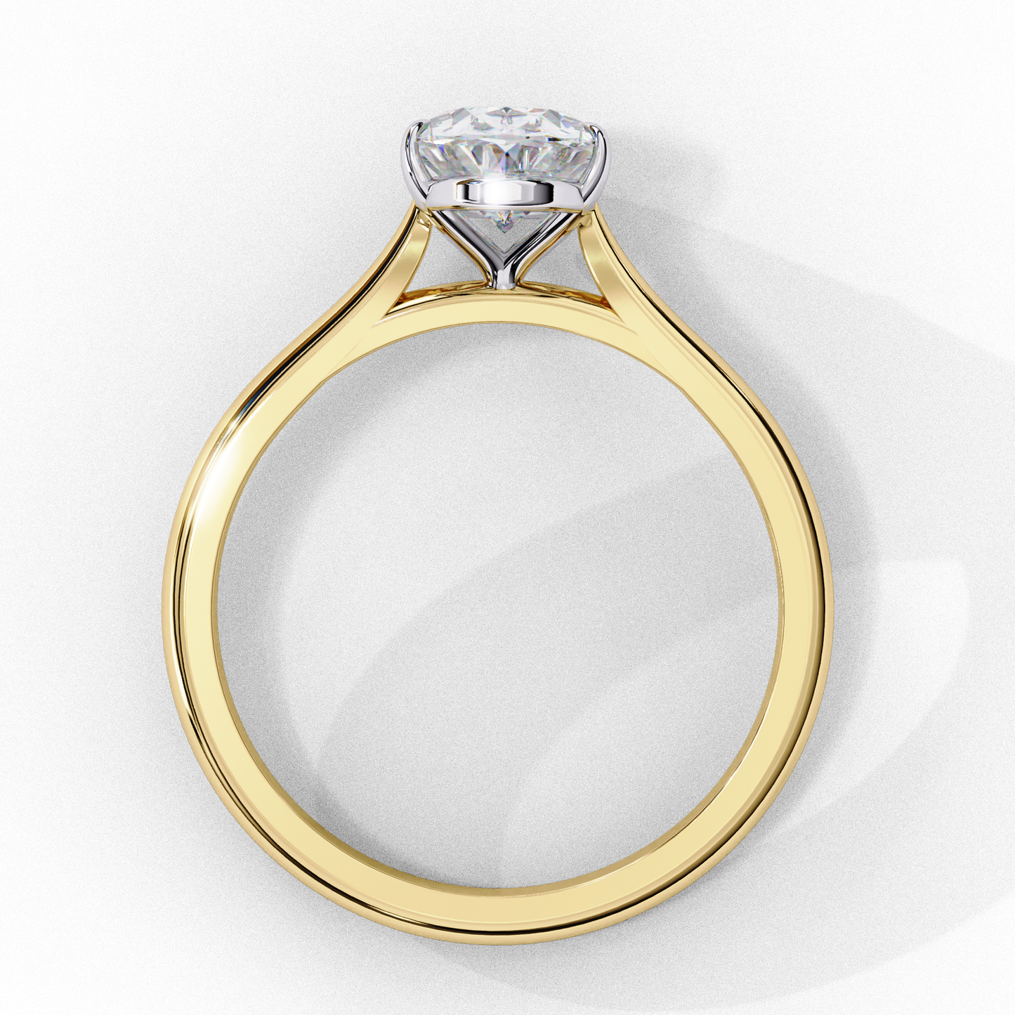 oval shape lab grown diamond solitaire ring