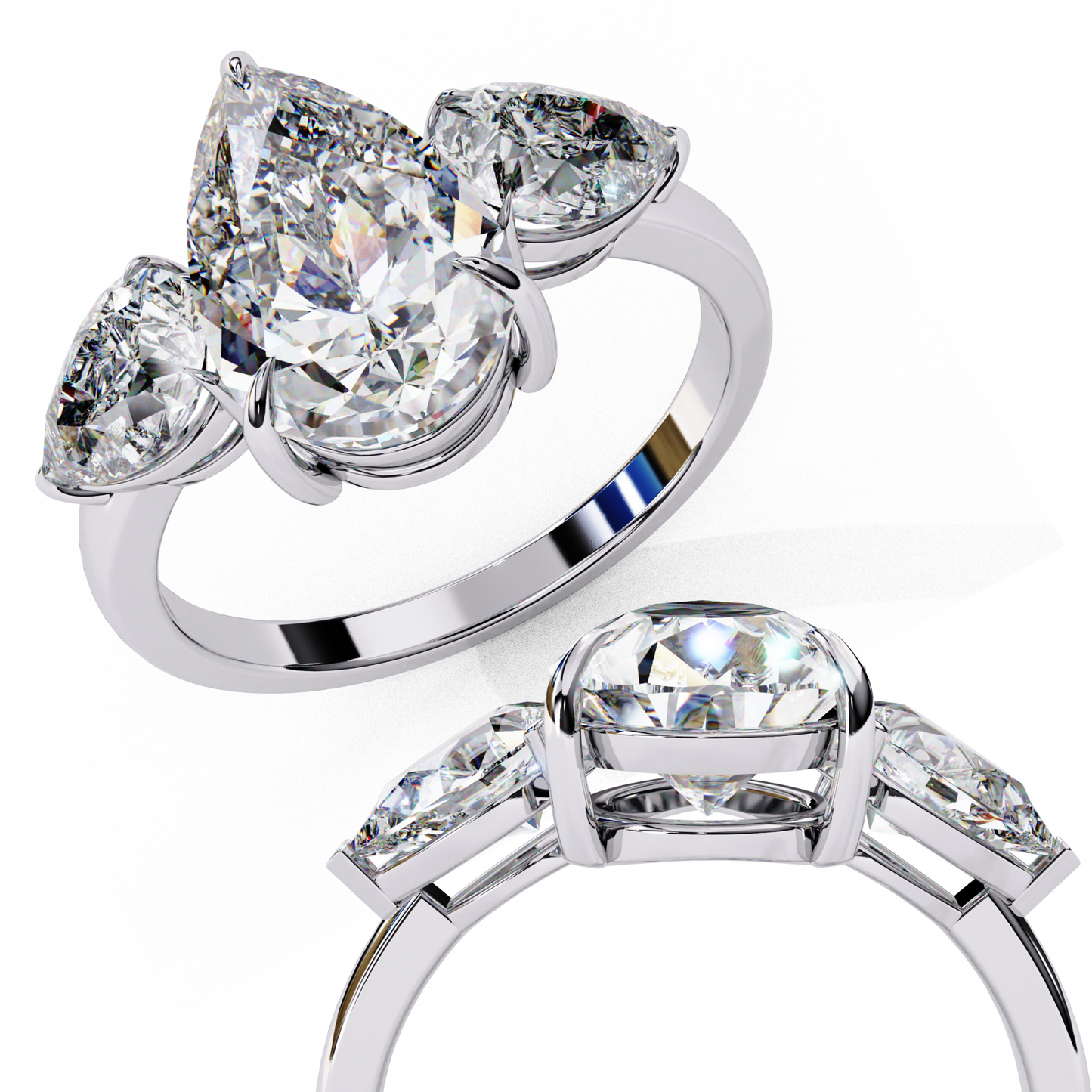 lunaria pear petal ring