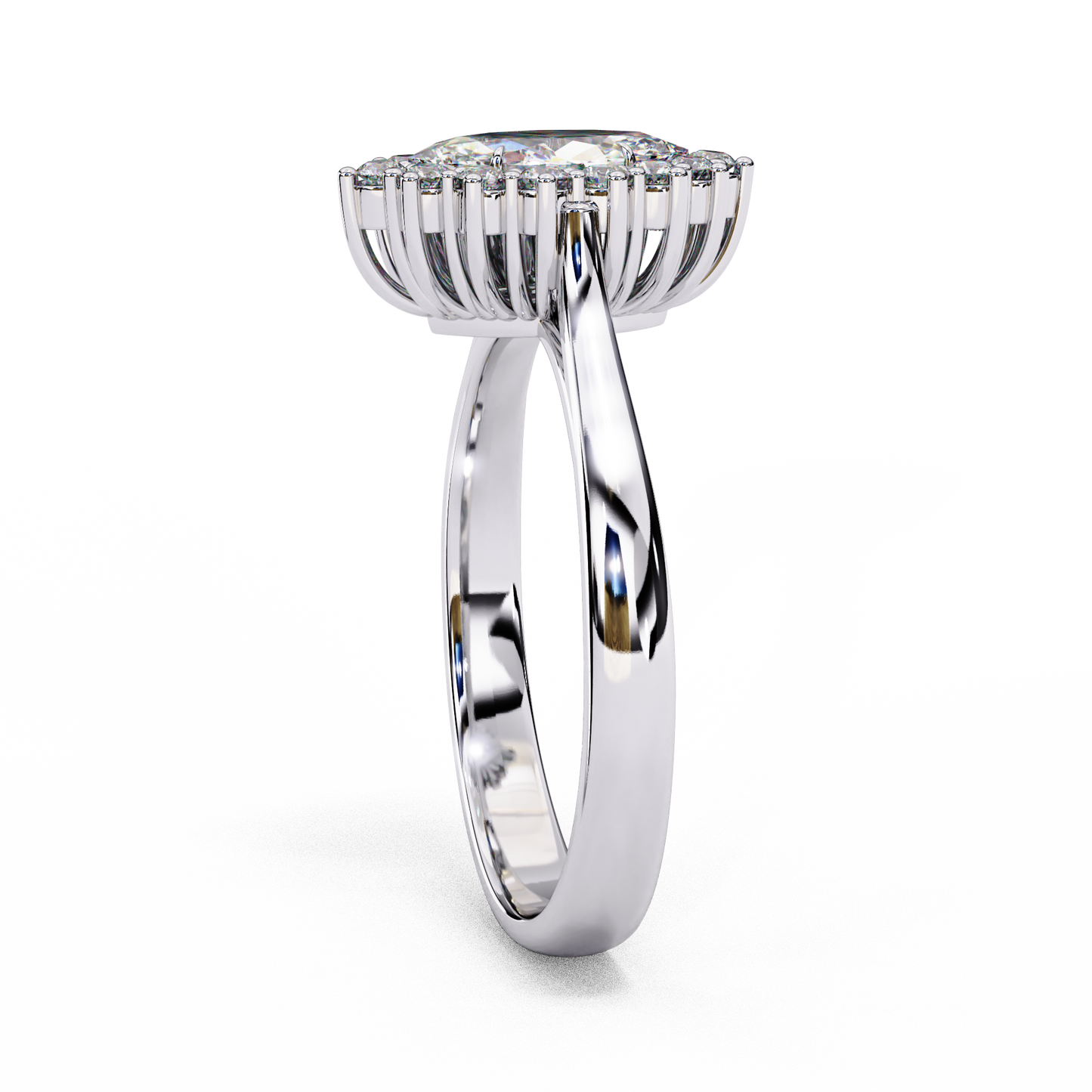 marquise lab grown diamond halo ring