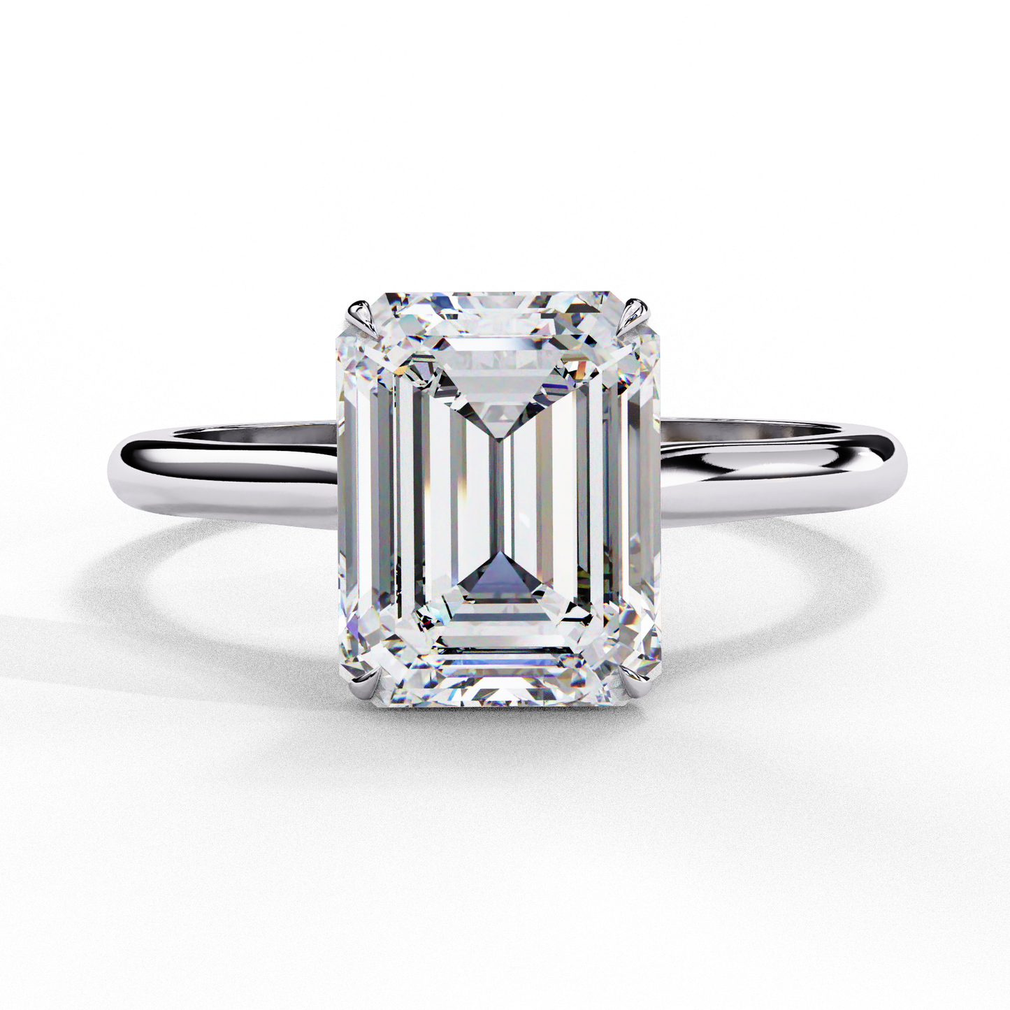 ophira lab grown diamond emerald solitaire ring