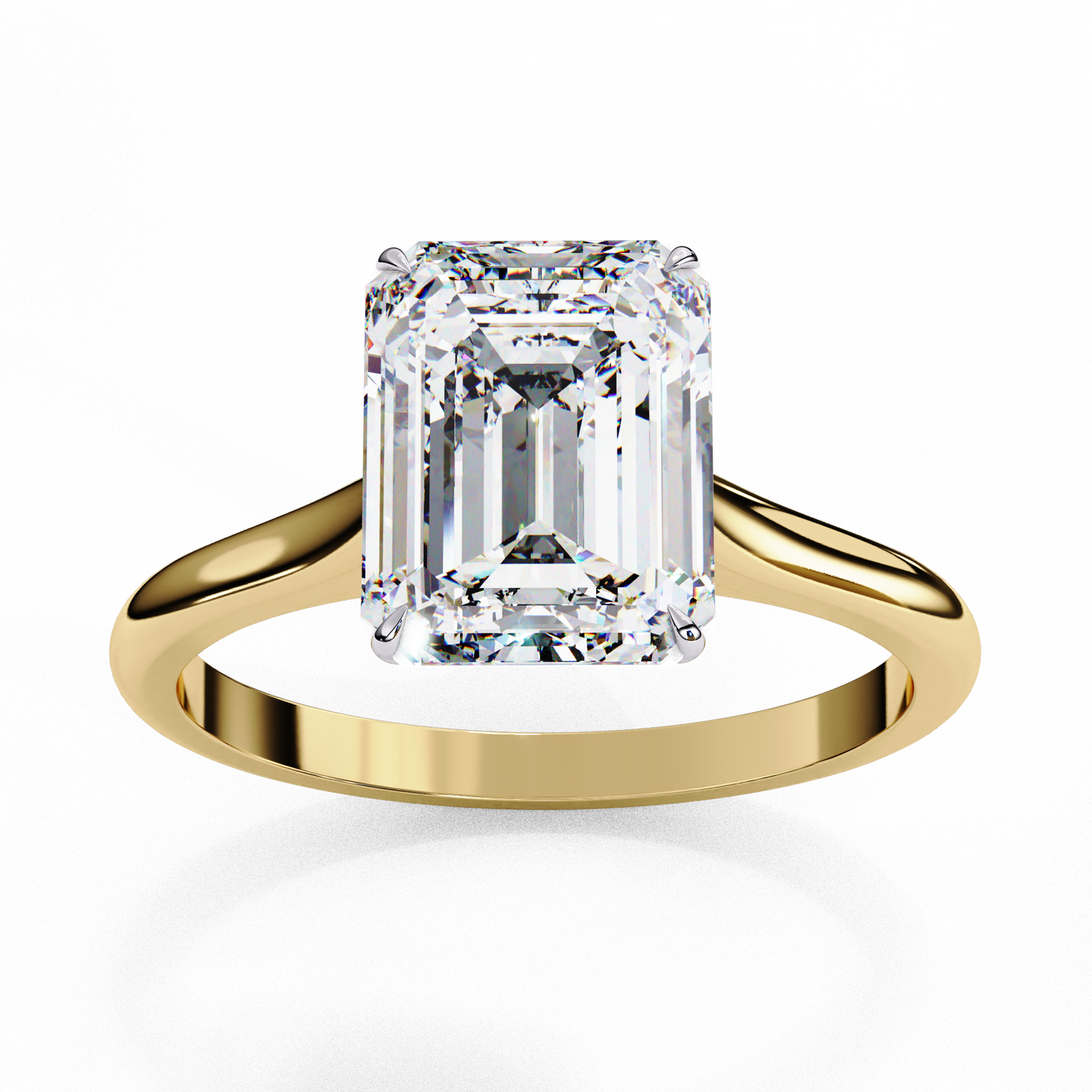 ophira lab grown diamond emerald solitaire ring