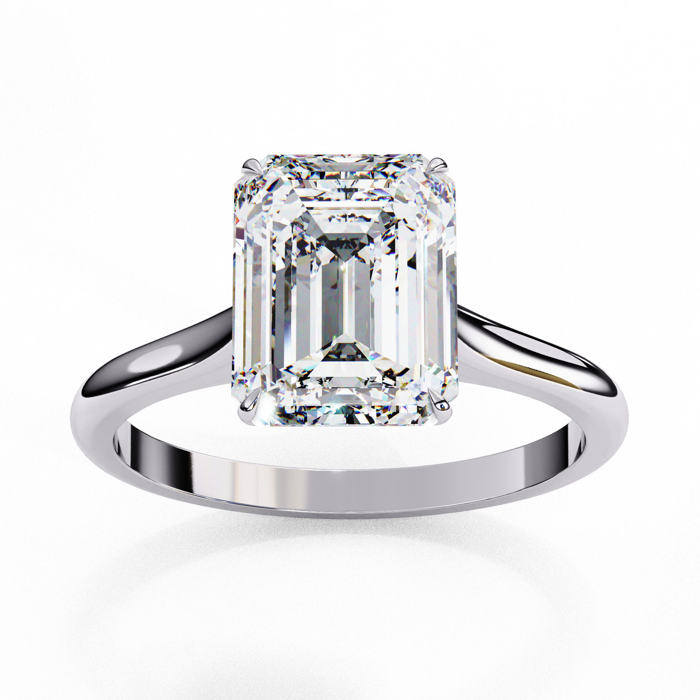ophira lab grown diamond emerald solitaire ring