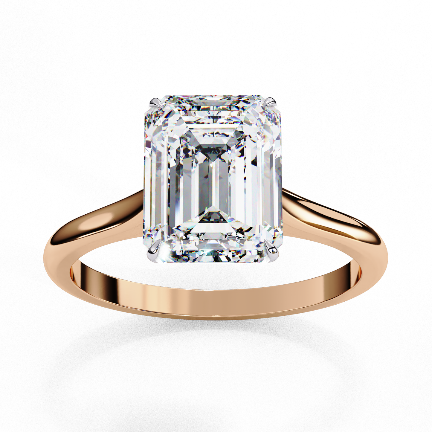 ophira lab grown diamond emerald solitaire ring