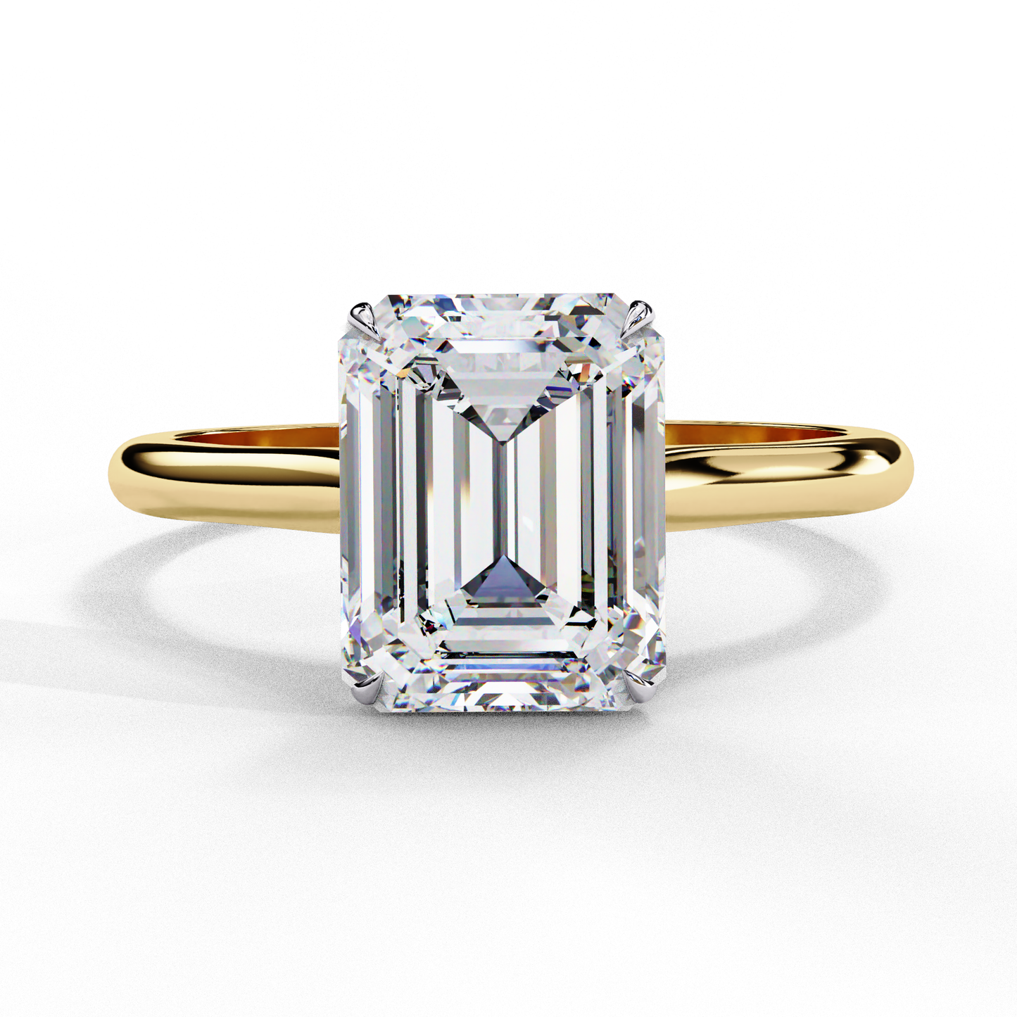 ophira lab grown diamond emerald solitaire ring