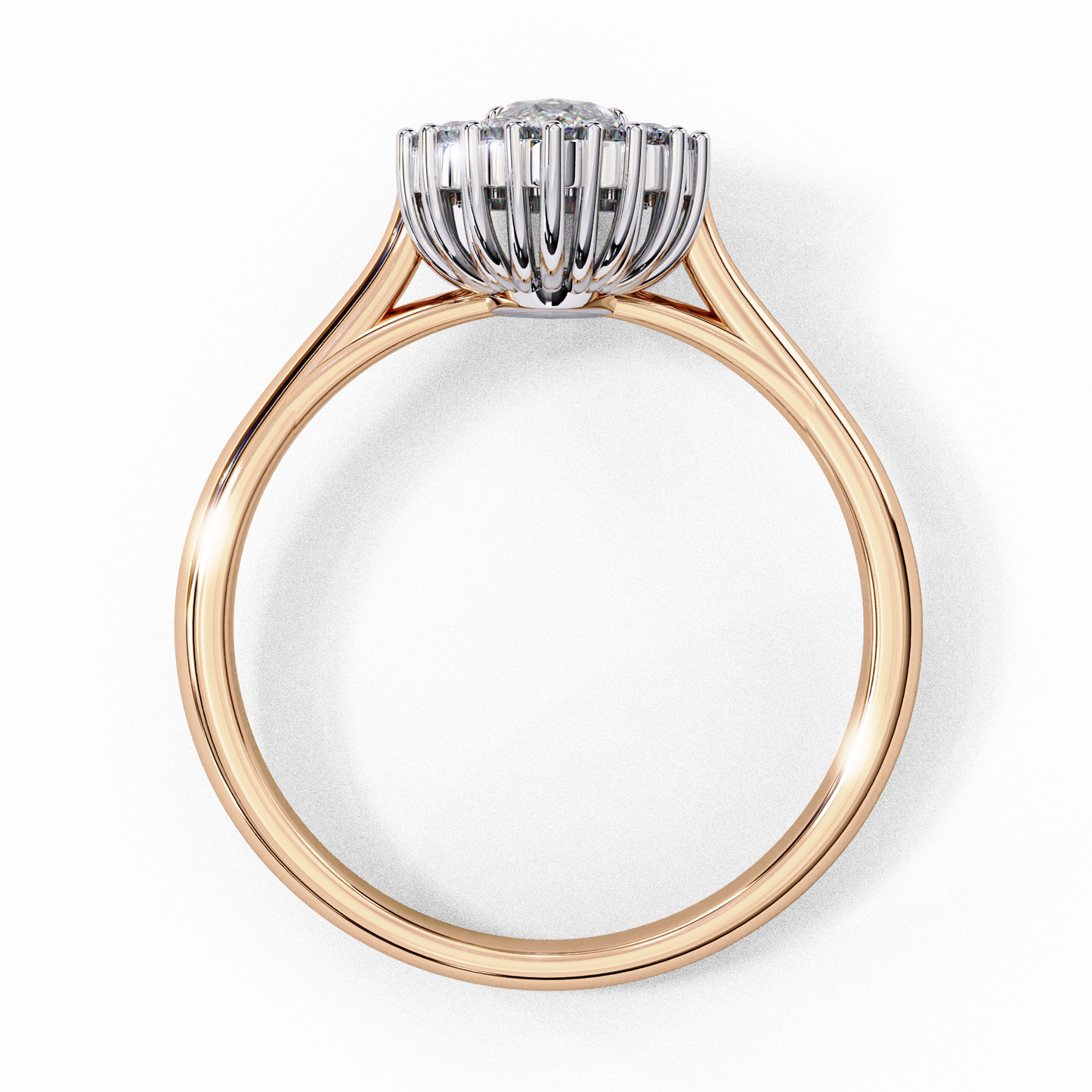 marquise lab grown diamond halo ring