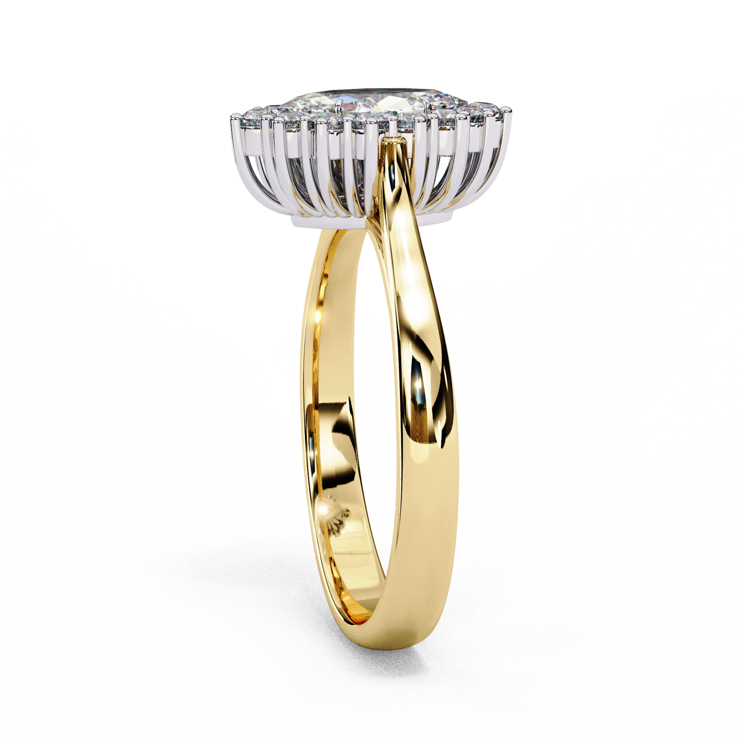marquise lab grown diamond halo ring