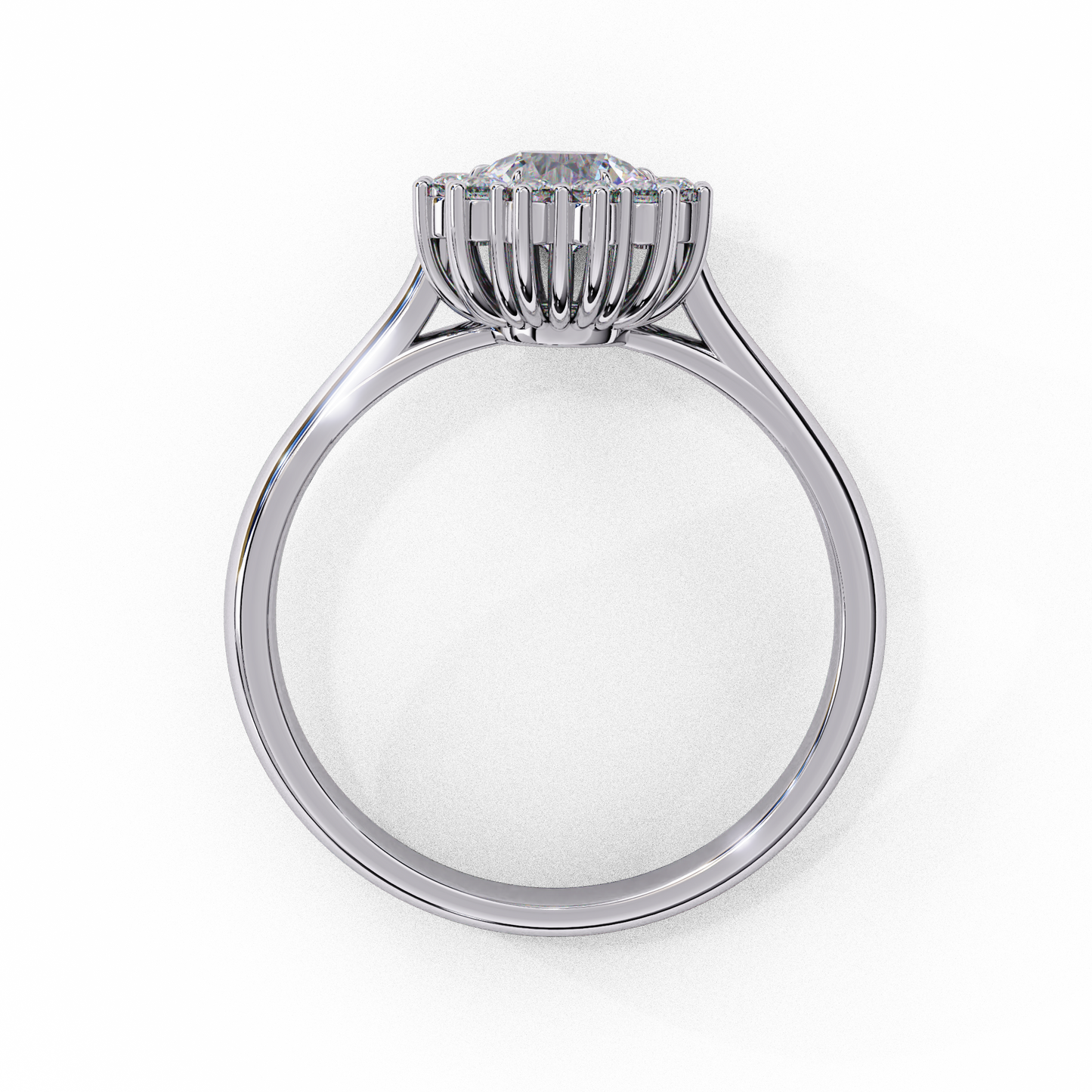 aurelia oval halo lab grown diamond ring
