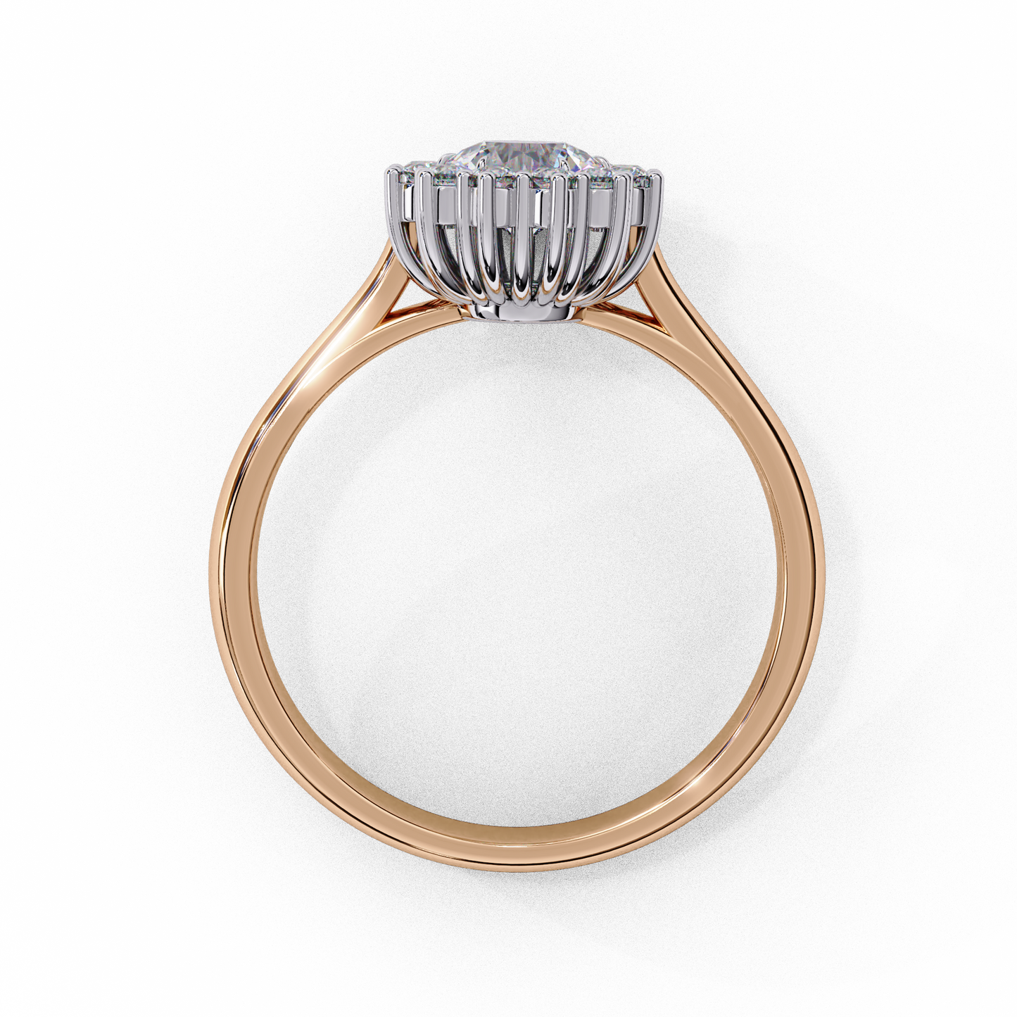 aurelia oval halo lab grown diamond ring