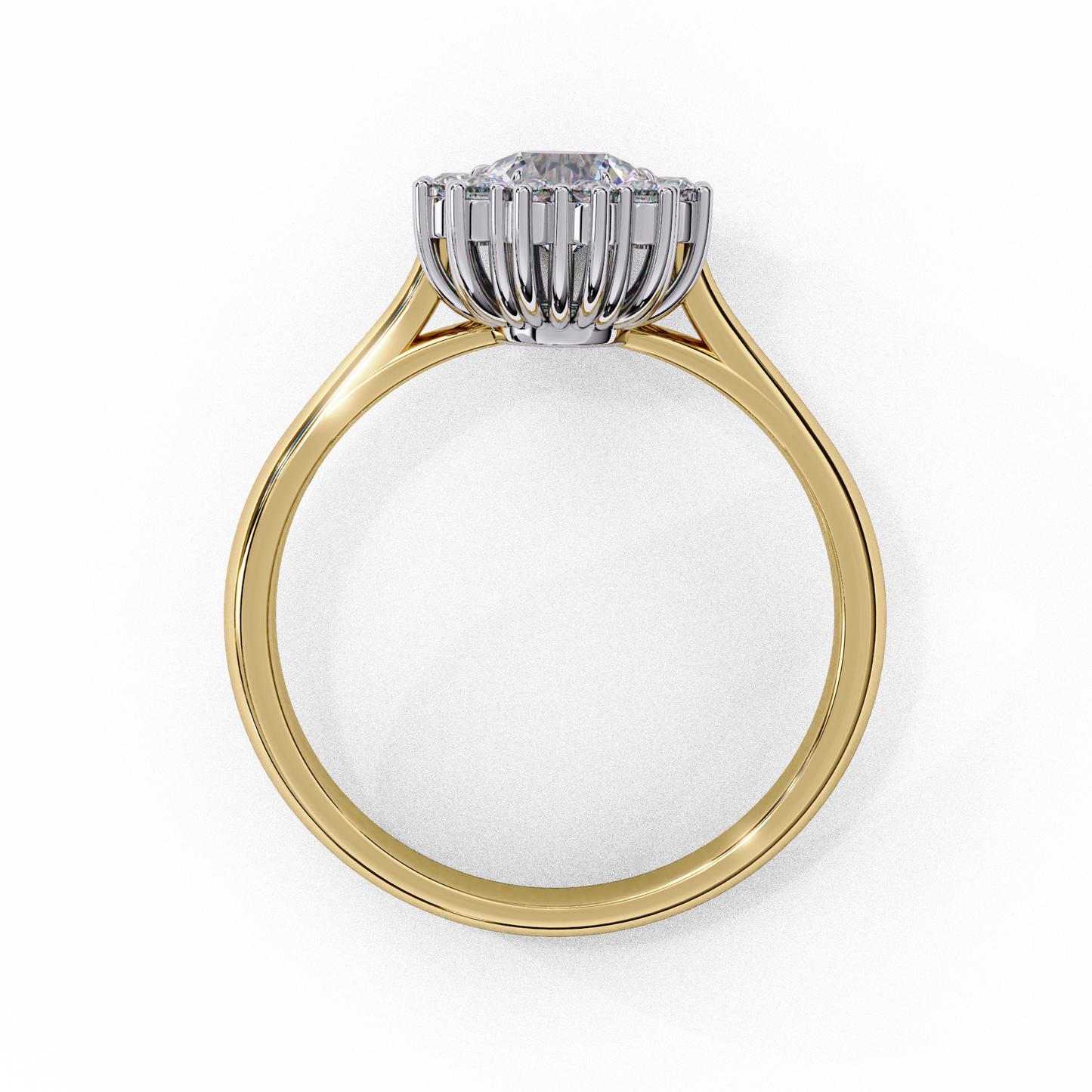 aurelia oval halo lab grown diamond ring