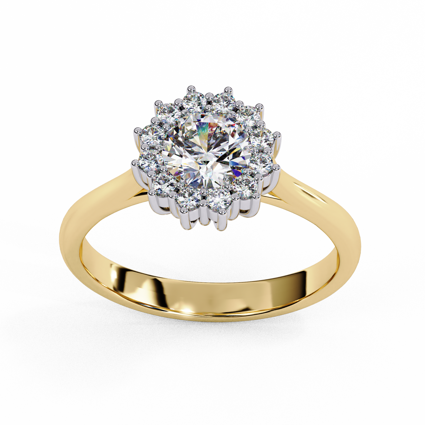 aurelia oval halo lab grown diamond ring