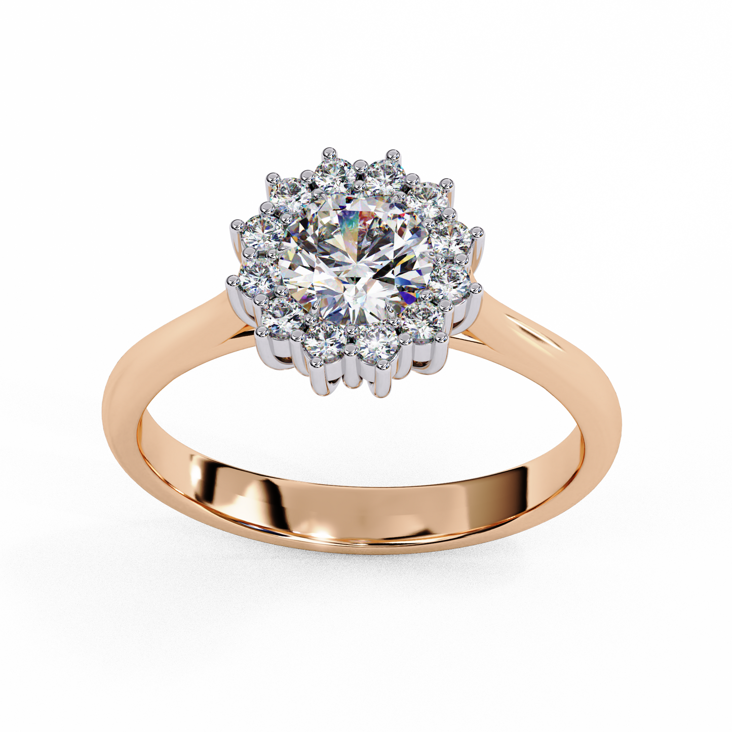 aurelia oval halo lab grown diamond ring