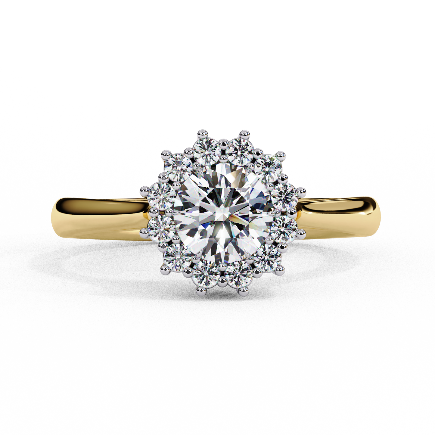 aurelia oval halo lab grown diamond ring