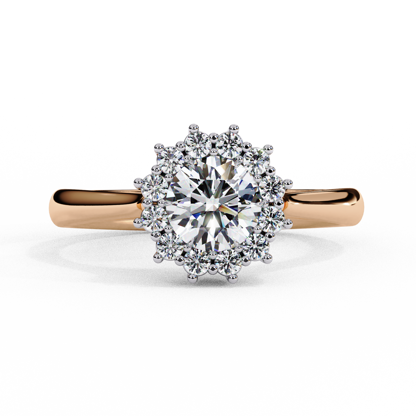 aurelia oval halo lab grown diamond ring