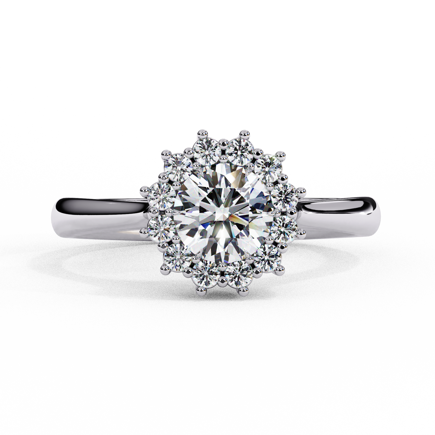 aurelia oval halo lab grown diamond ring