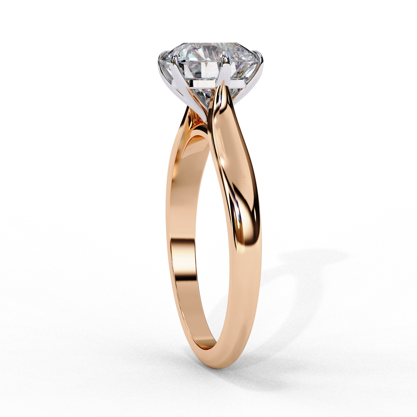 ophira lab grown diamond round solitaire ring