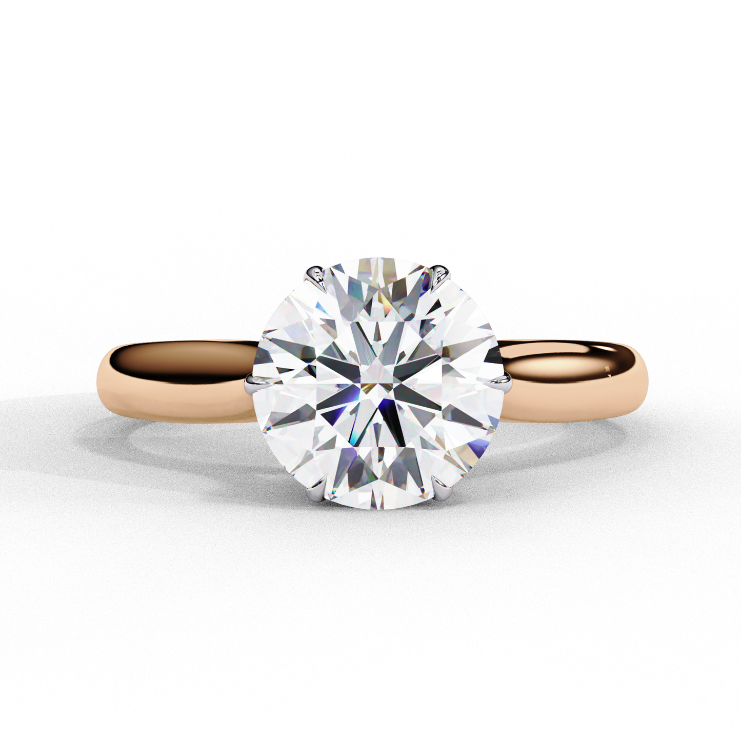 ophira lab grown diamond round solitaire ring