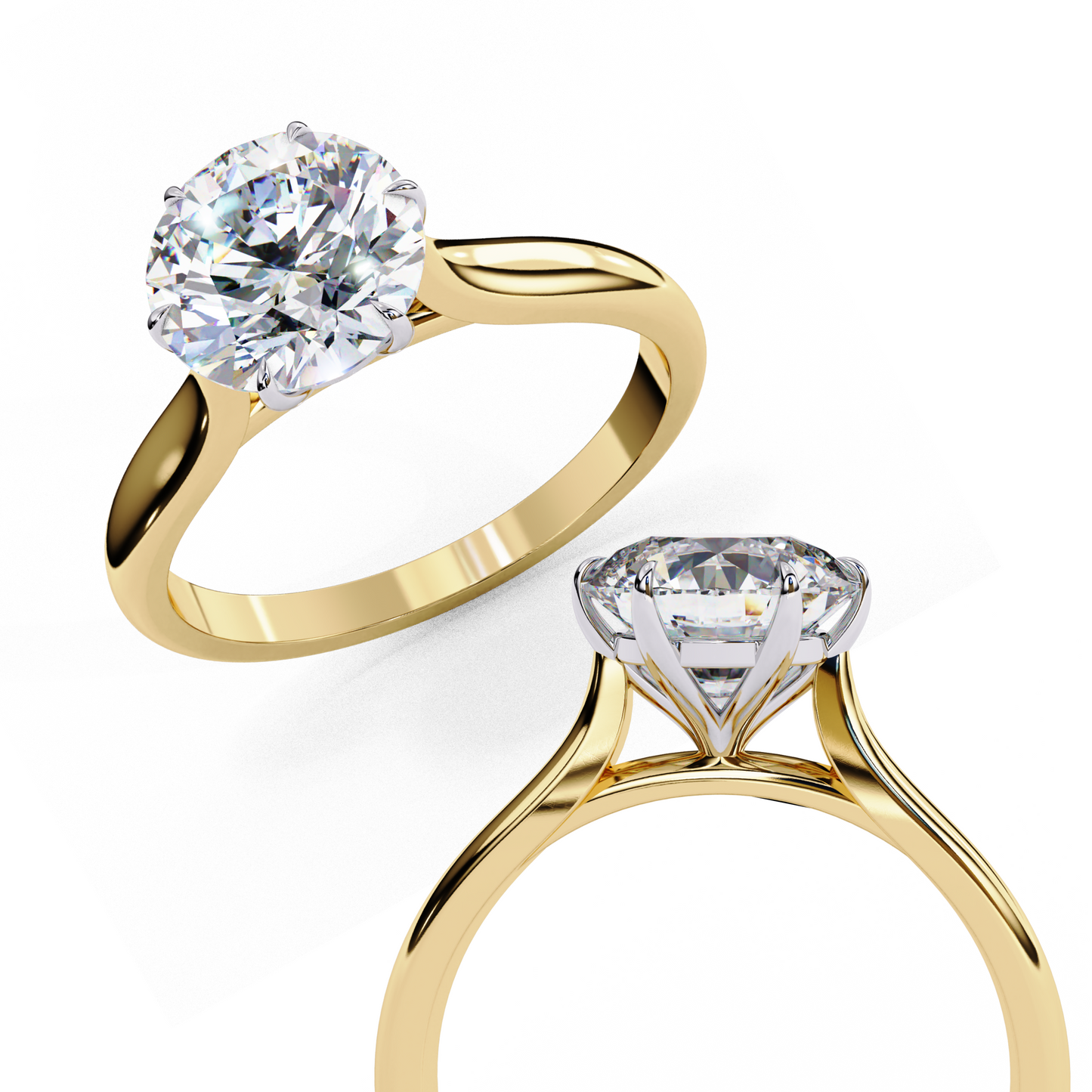 ophira lab grown diamond round solitaire ring