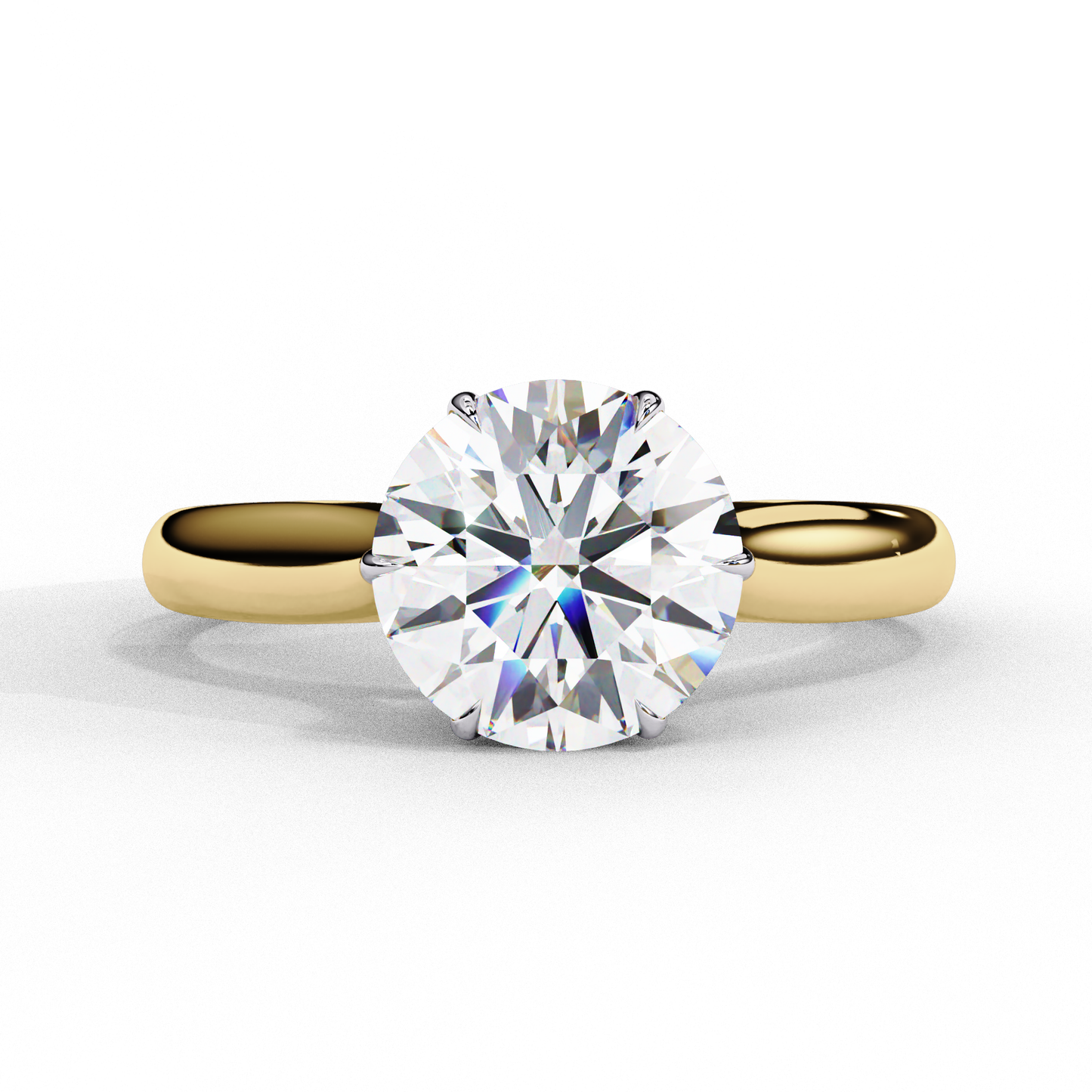 ophira lab grown diamond round solitaire ring