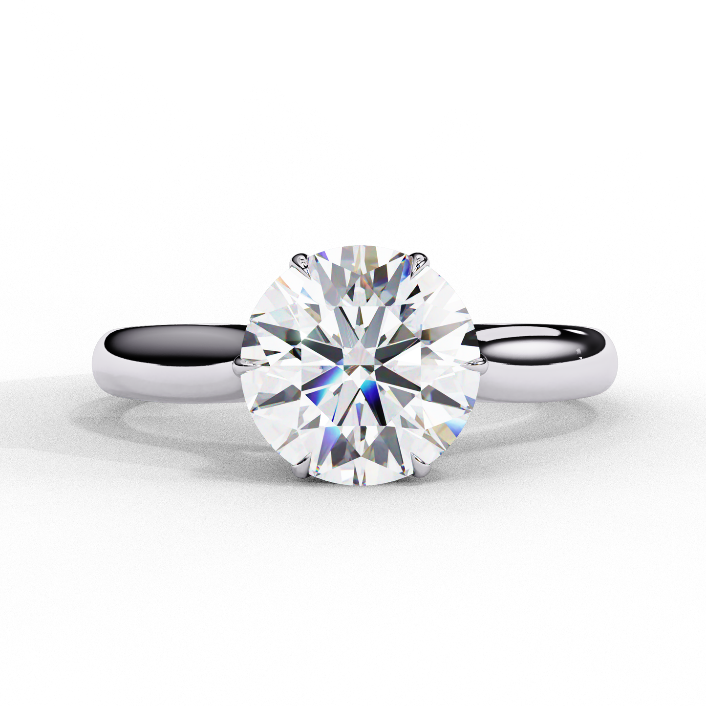 ophira lab grown diamond round solitaire ring