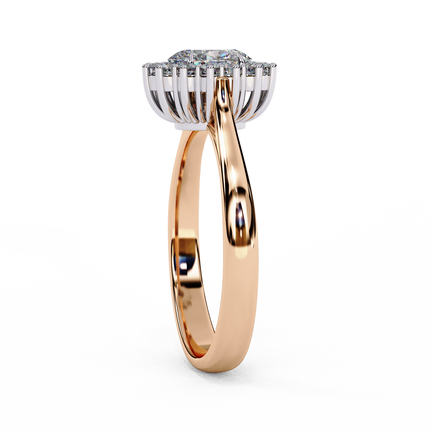 amorette heart shape halo ring