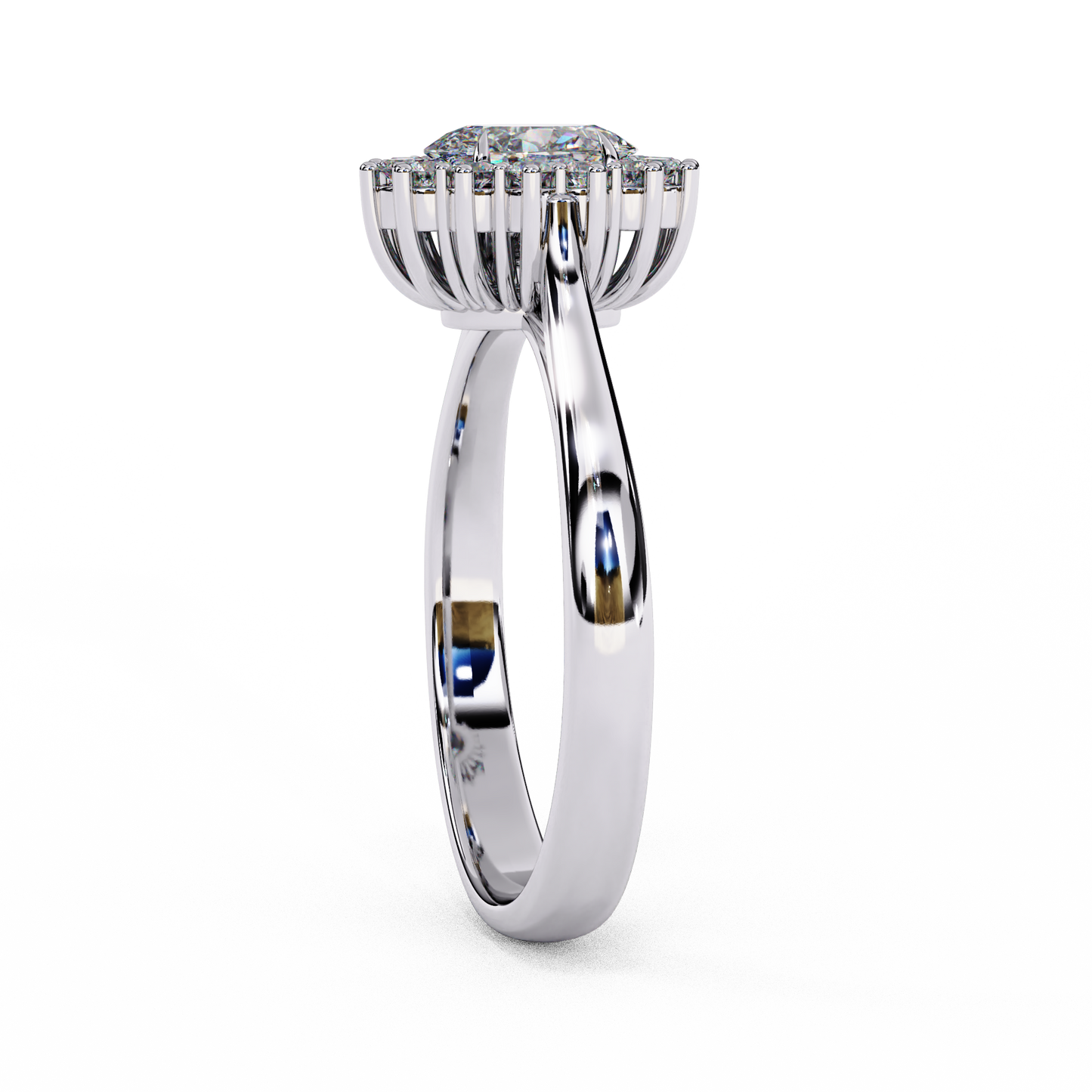 amorette heart shape halo ring