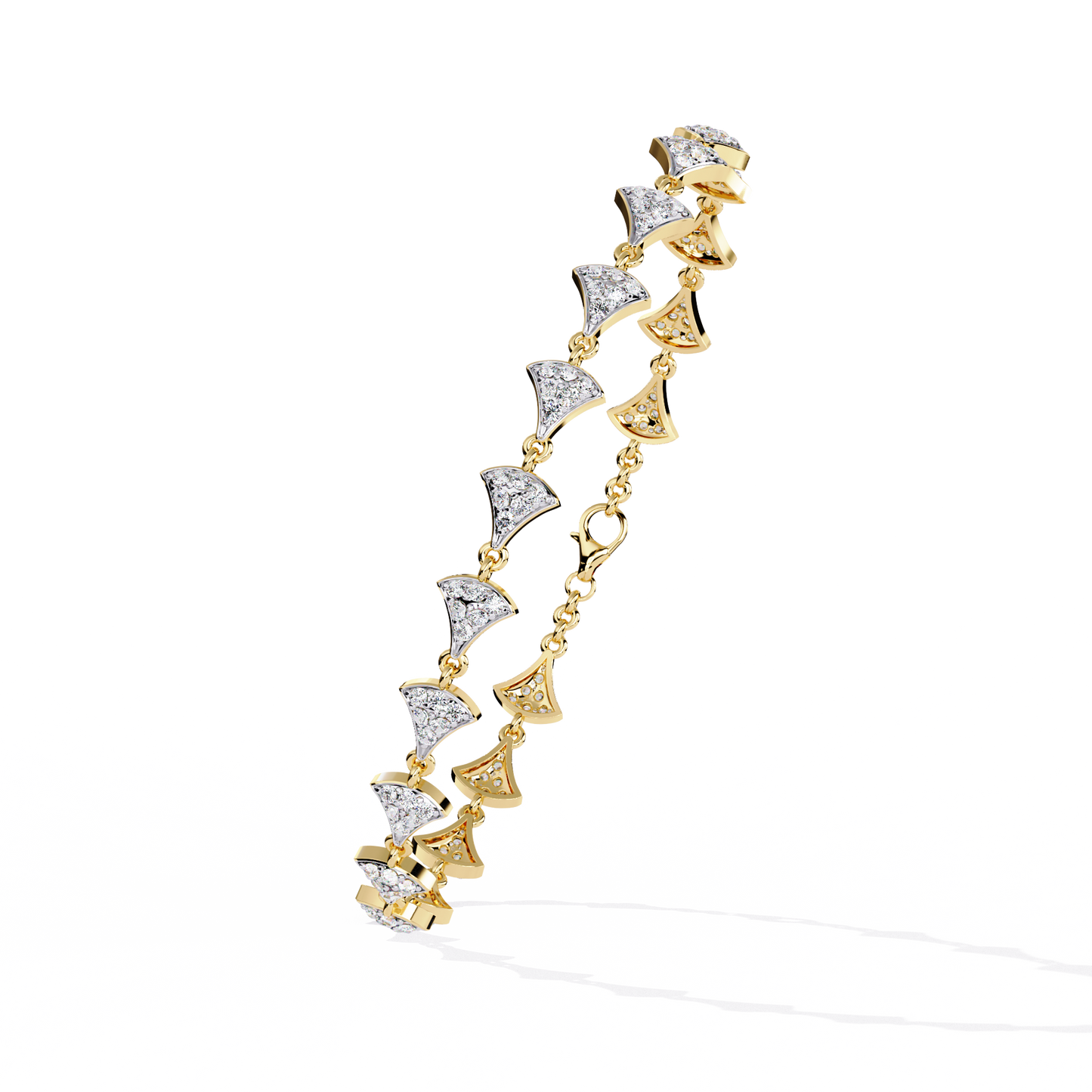deco motif lab grown diamond bracelet