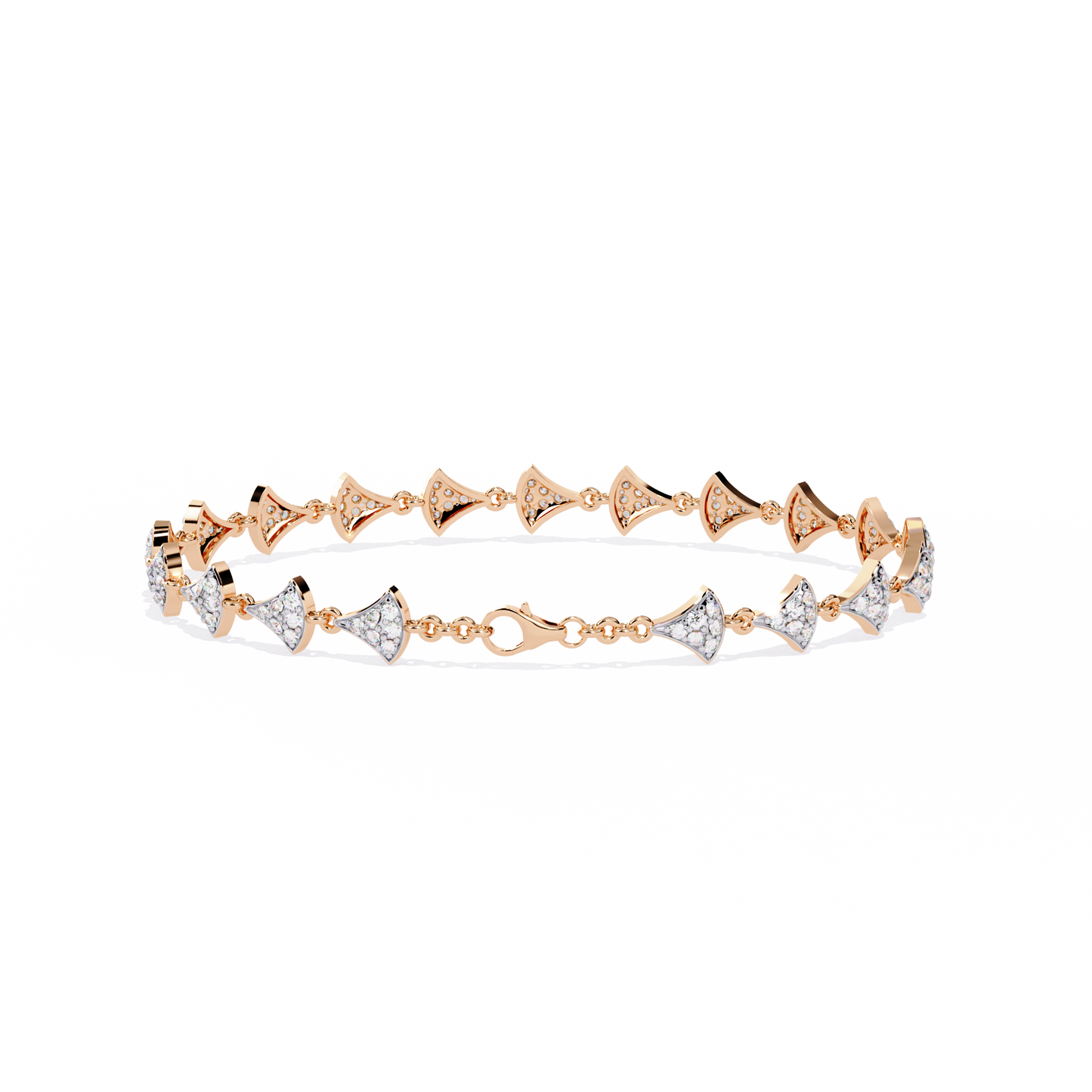 deco motif lab grown diamond bracelet