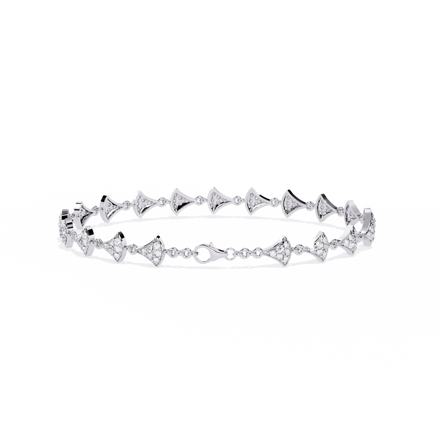 deco motif lab grown diamond bracelet