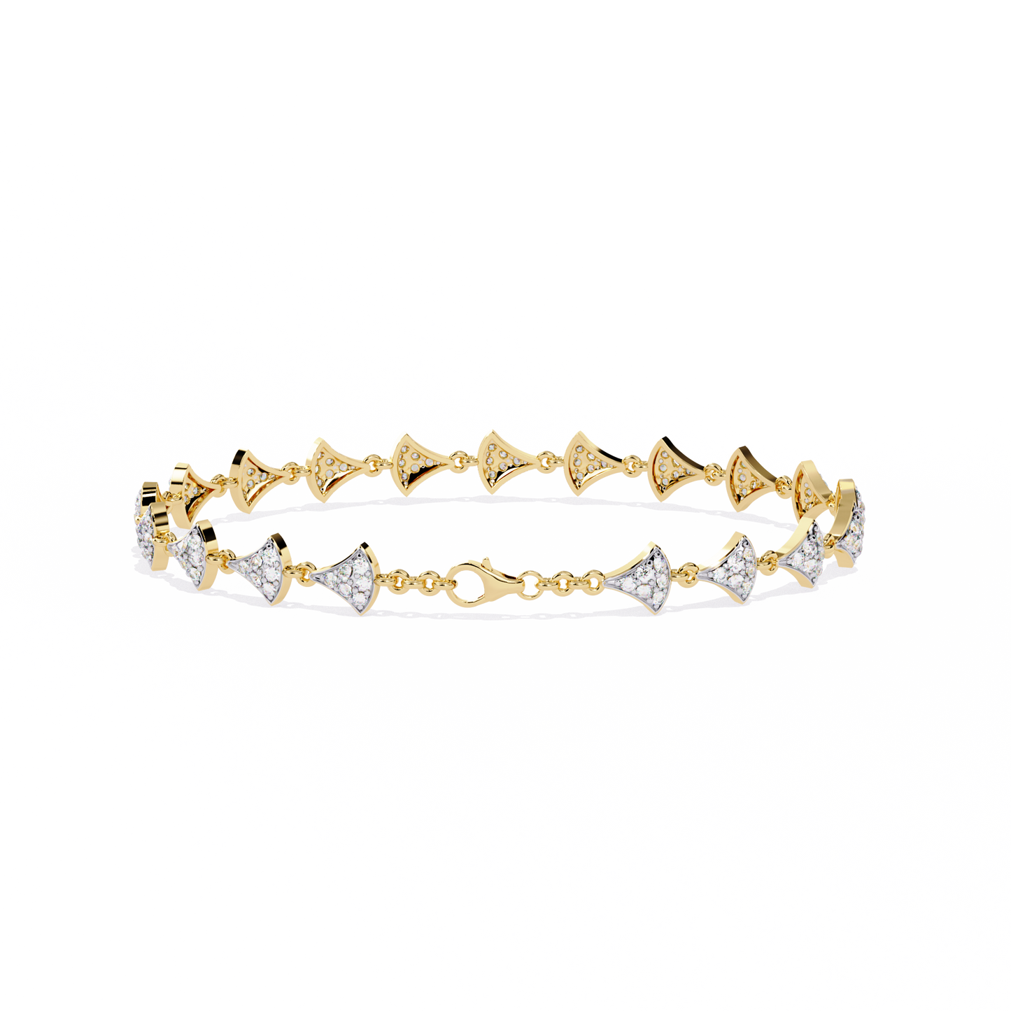 deco motif lab grown diamond bracelet
