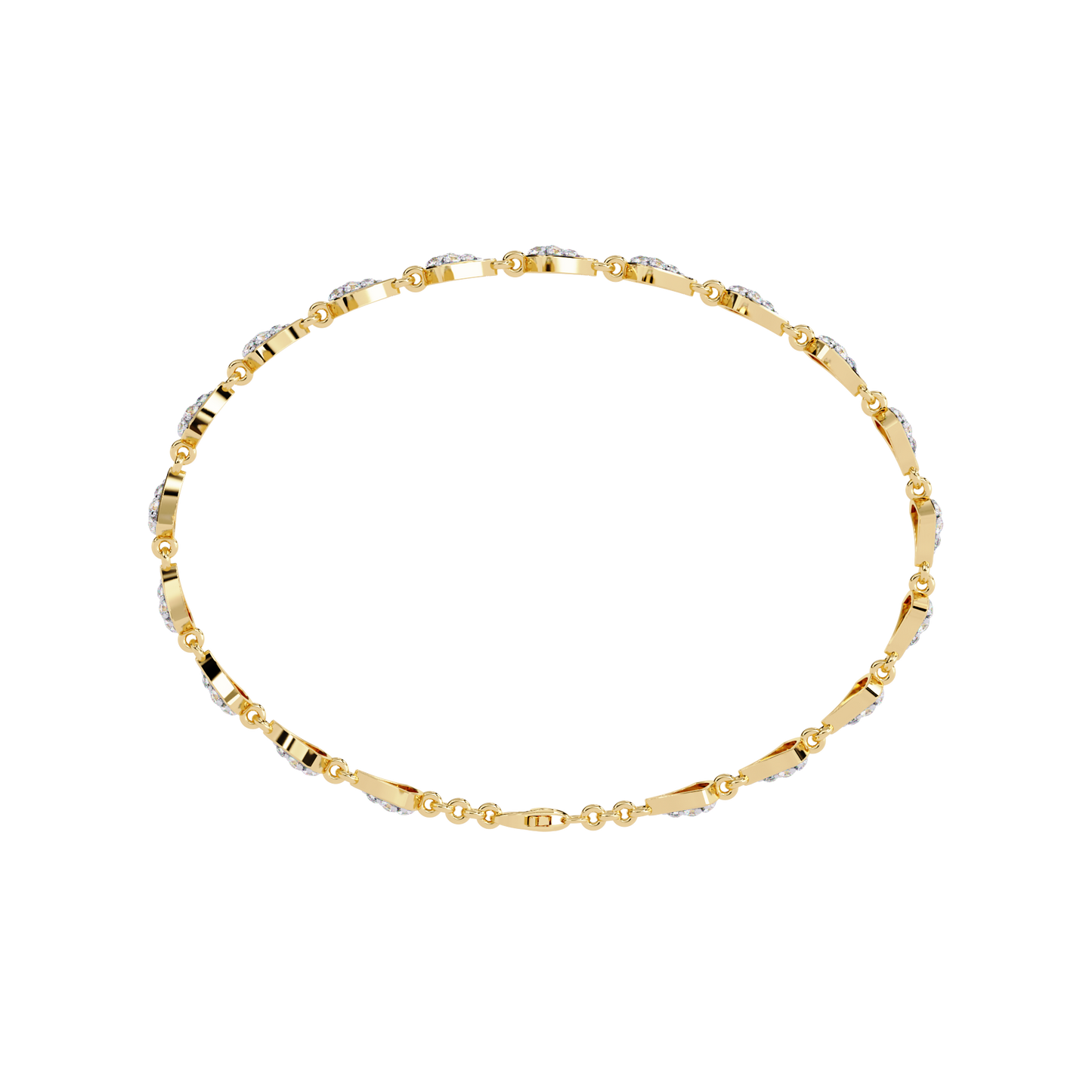 deco motif lab grown diamond bracelet