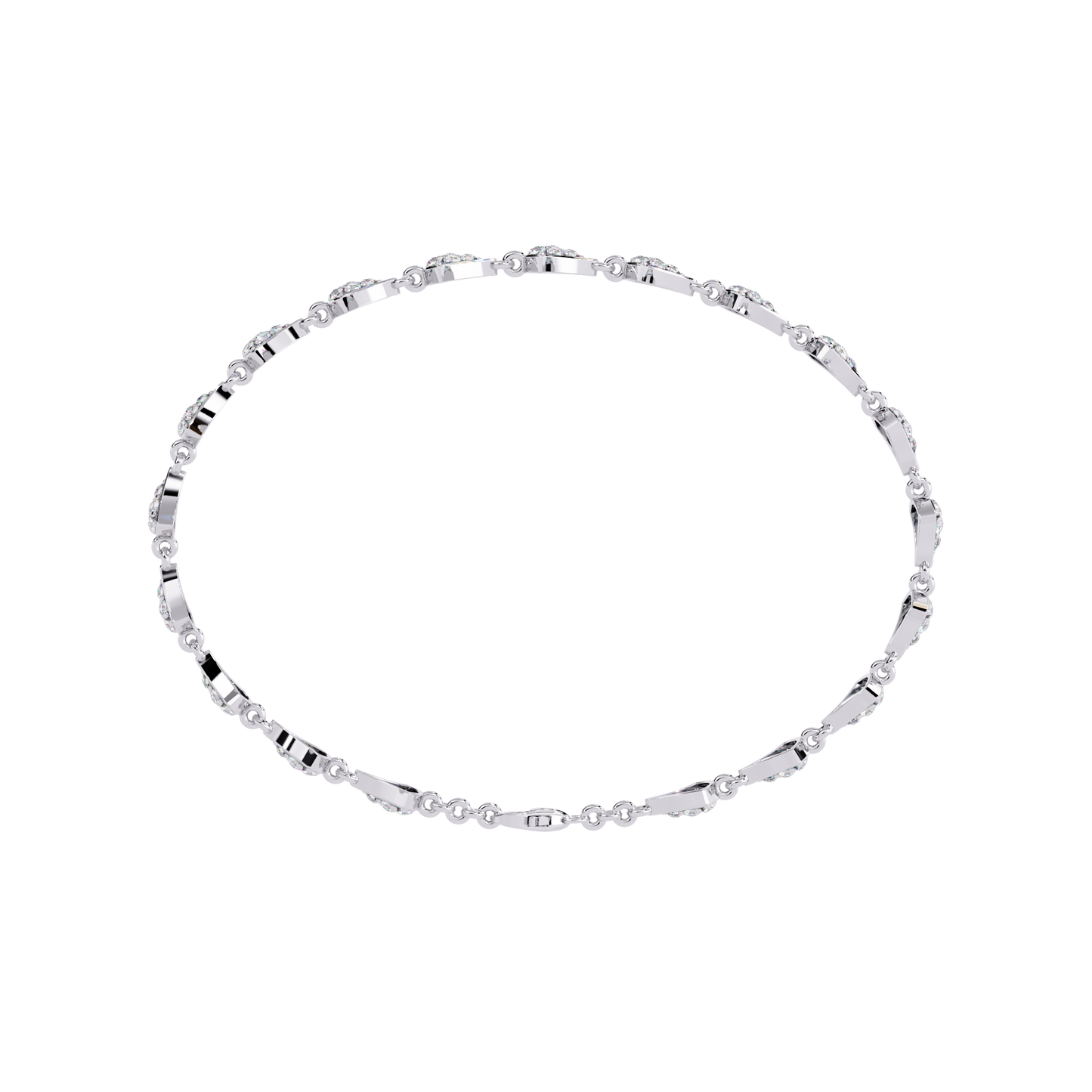 deco motif lab grown diamond bracelet