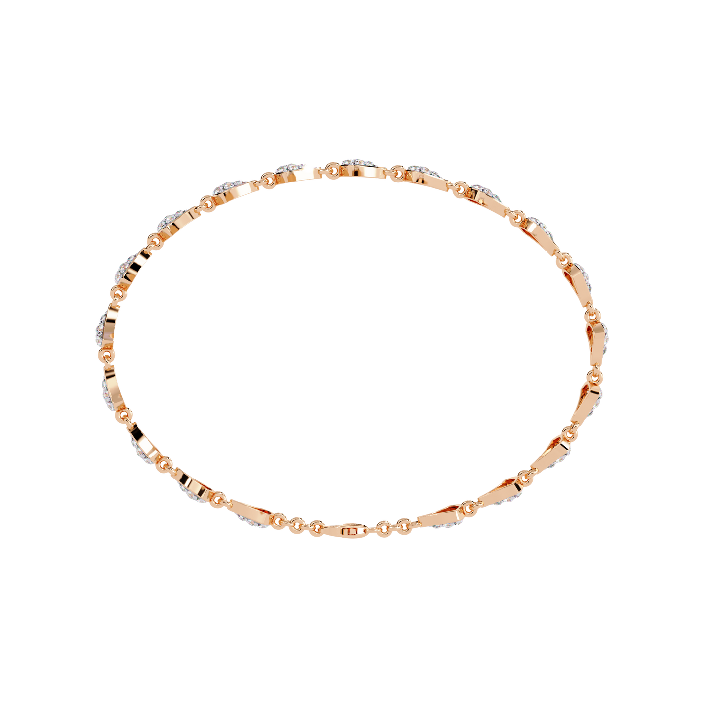 deco motif lab grown diamond bracelet