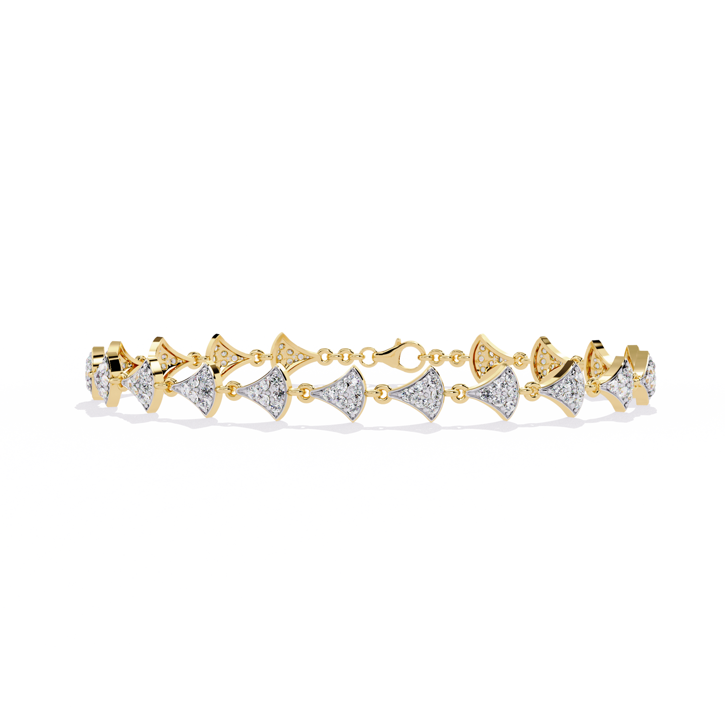 deco motif lab grown diamond bracelet