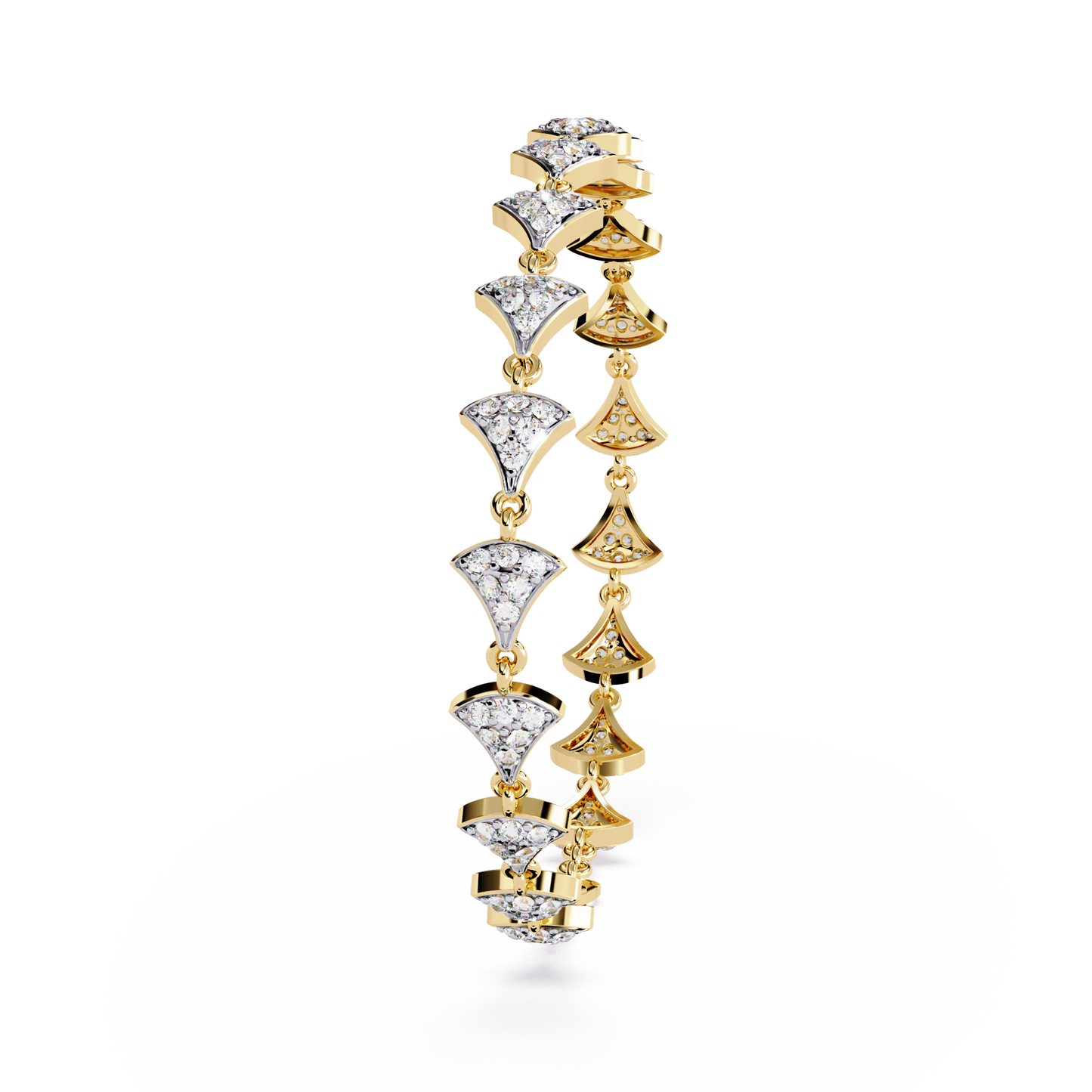 deco motif lab grown diamond bracelet