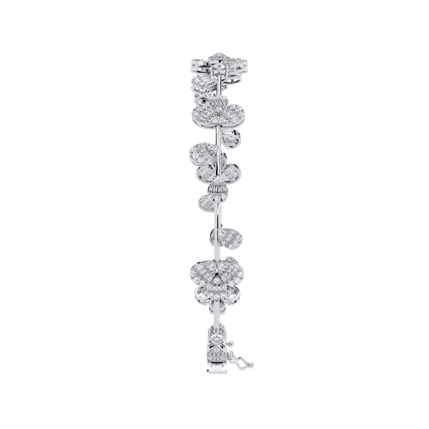 spring gala lab grown diamond flower bracelet