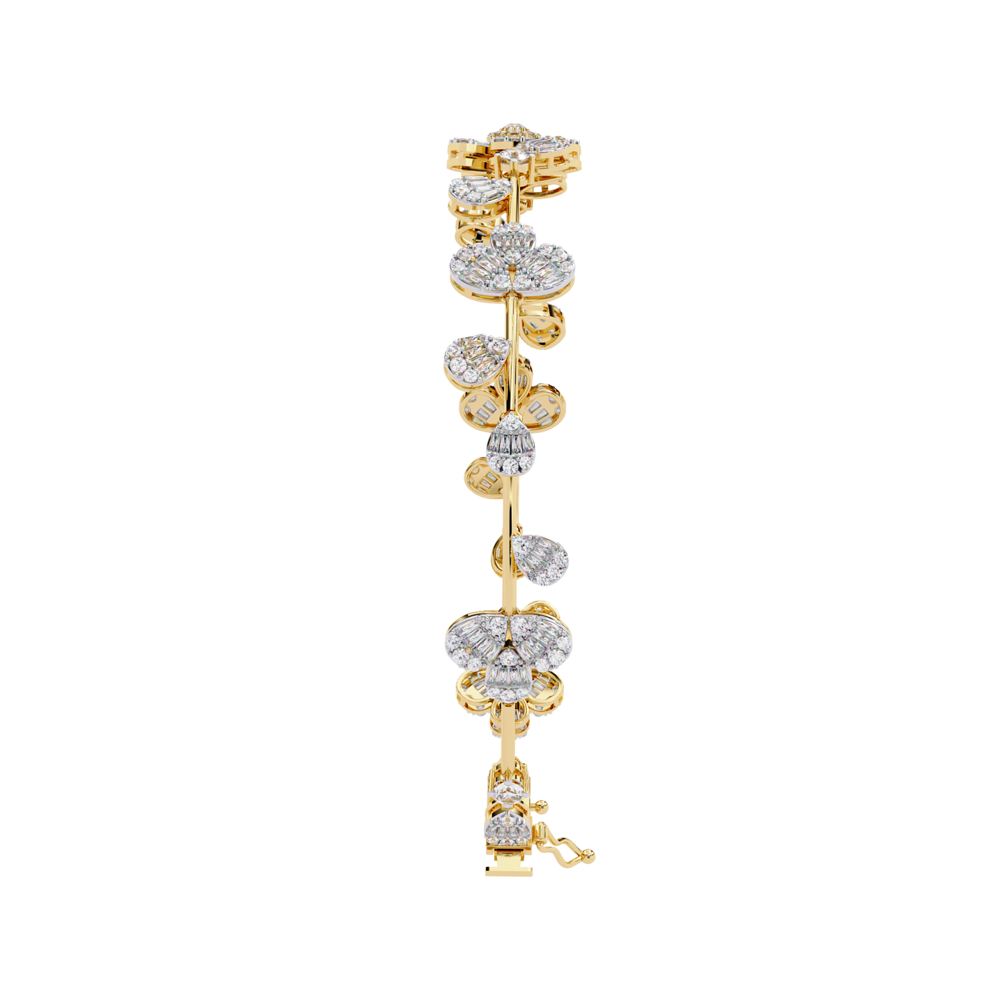 spring gala lab grown diamond flower bracelet